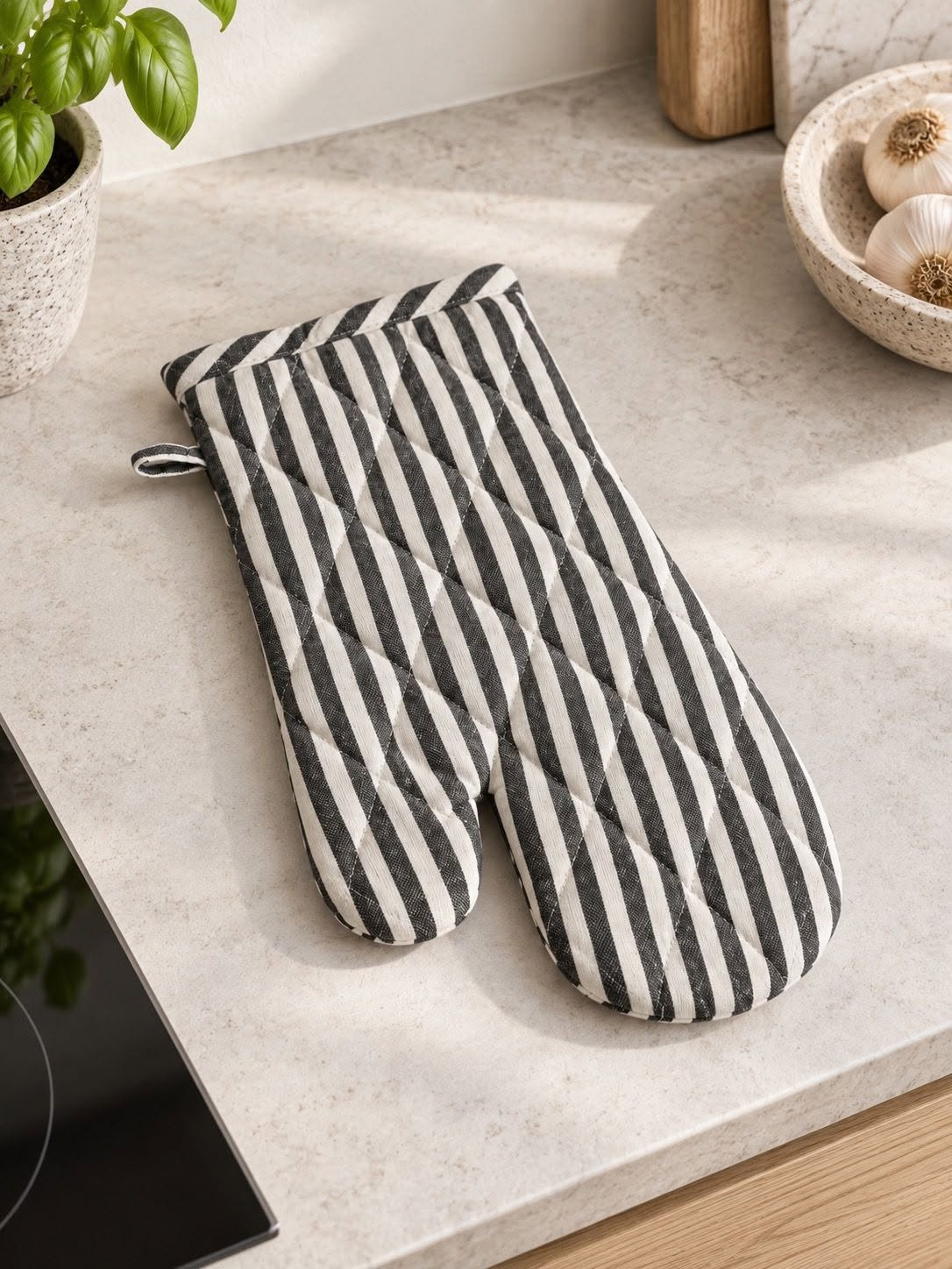 Ovenwant streep zwart