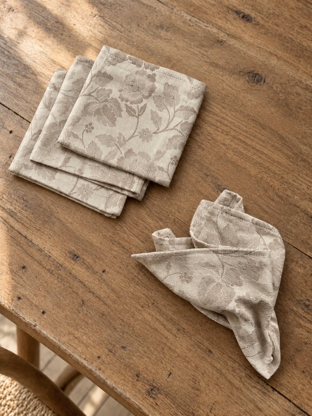 Servetten JACQUARD Zand - 4 st.