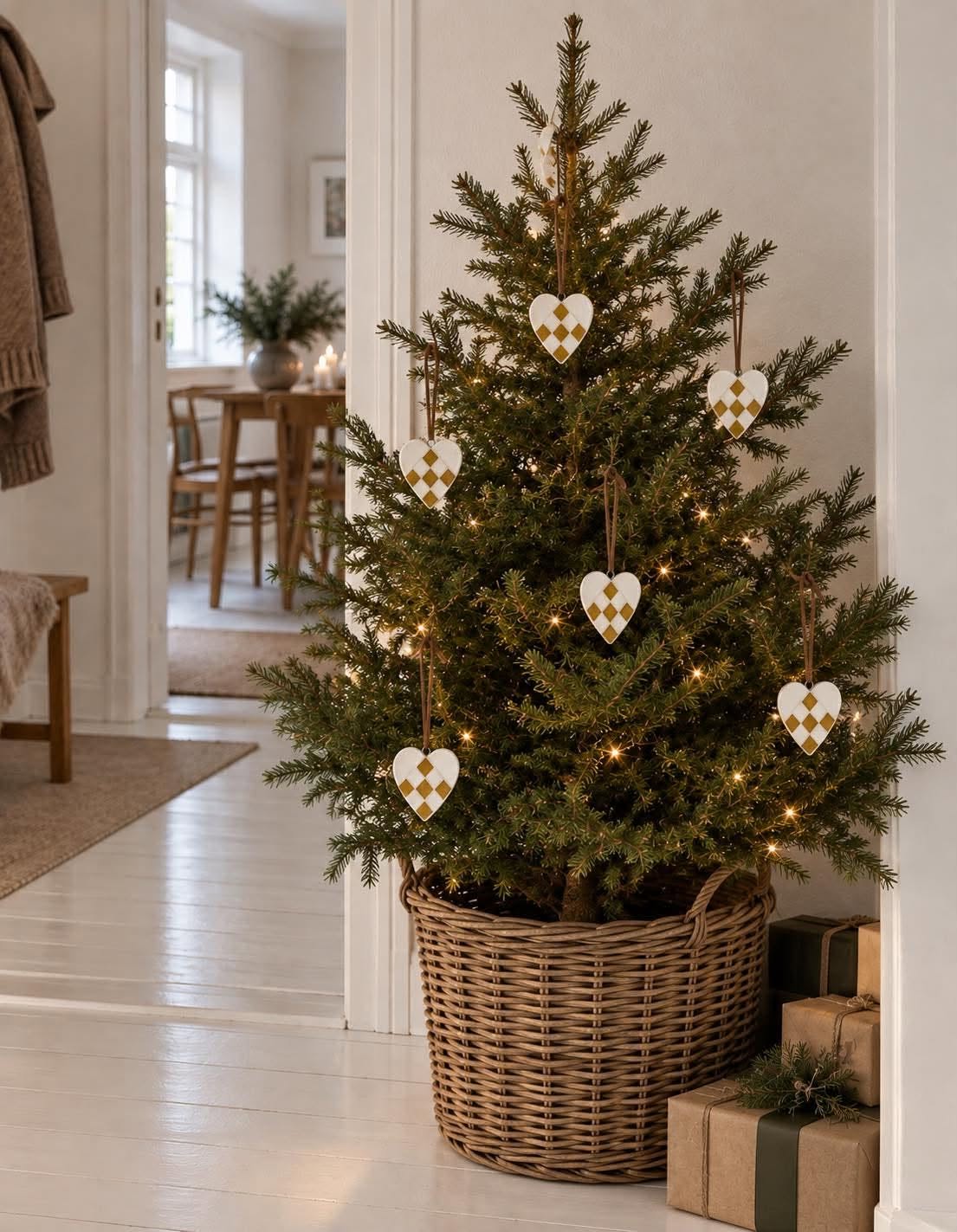 Kersthart ornament - keramiek