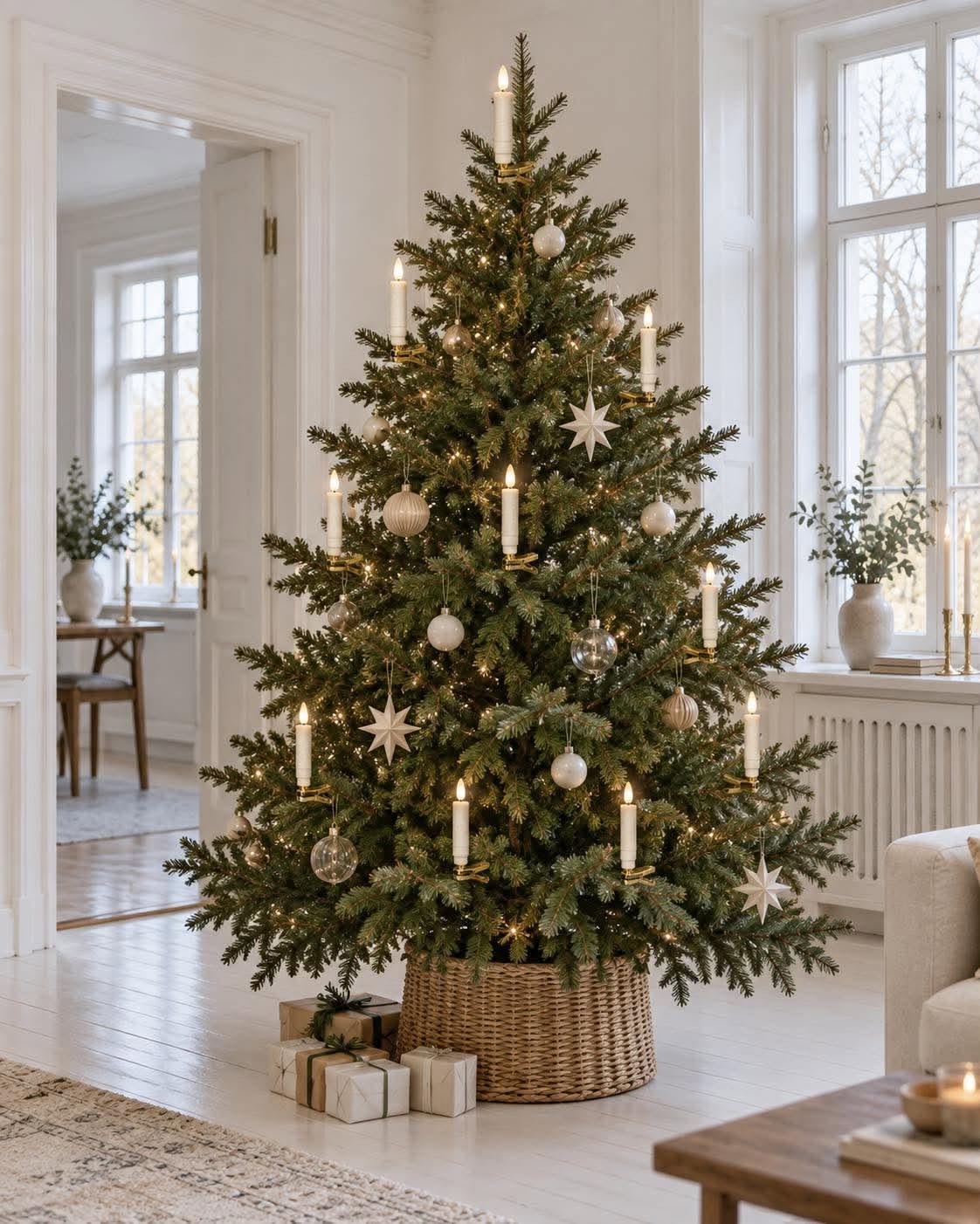 LED Kerstboomkaarsen 10 st. met messinghouder en afstandsbediening