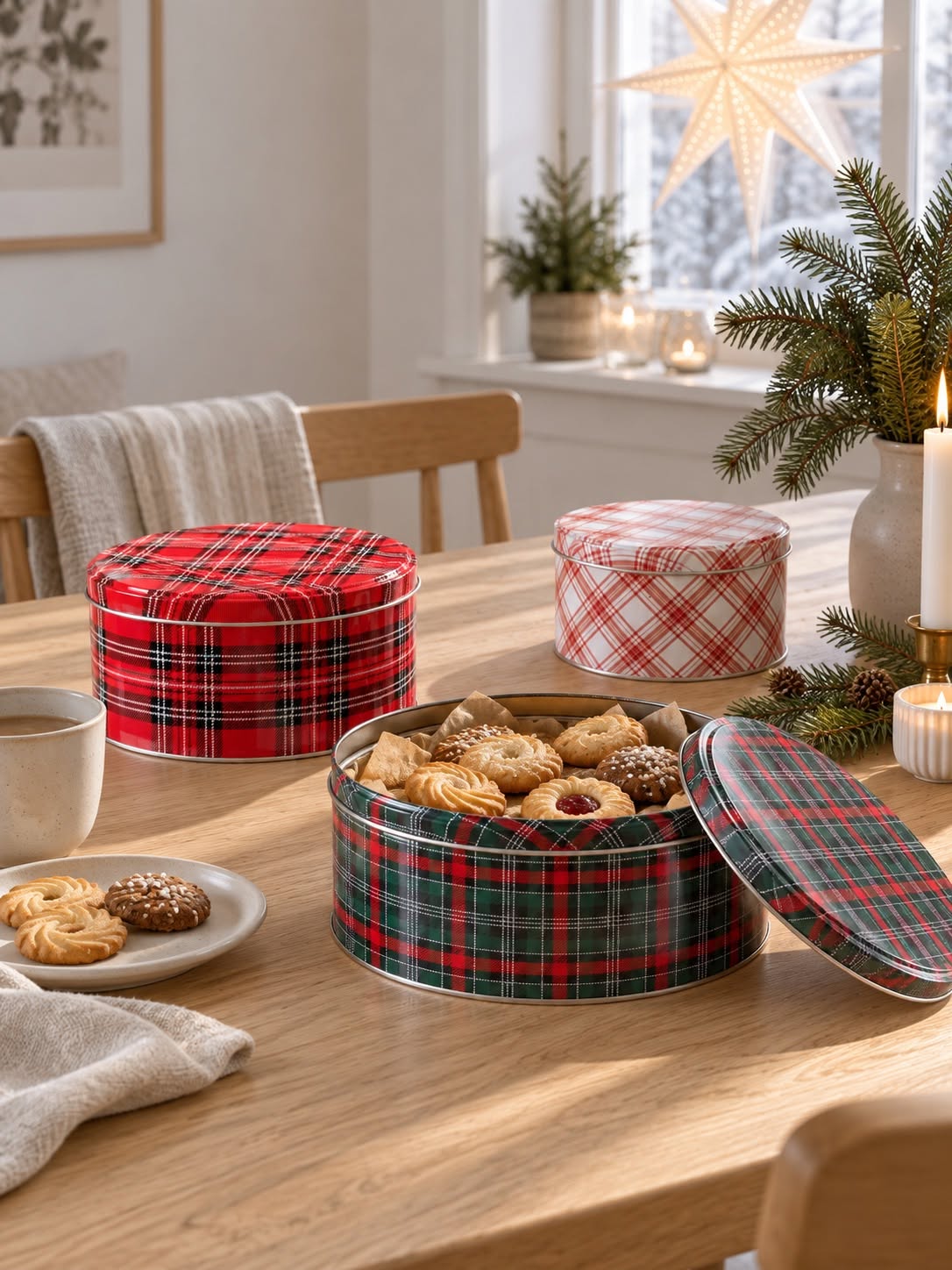 Koektrommels – kerstdecoratie in metaal