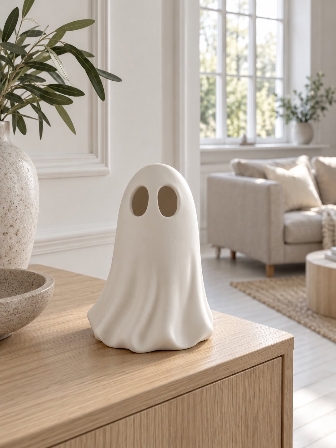 Spook met led licht - keramiek – Halloween