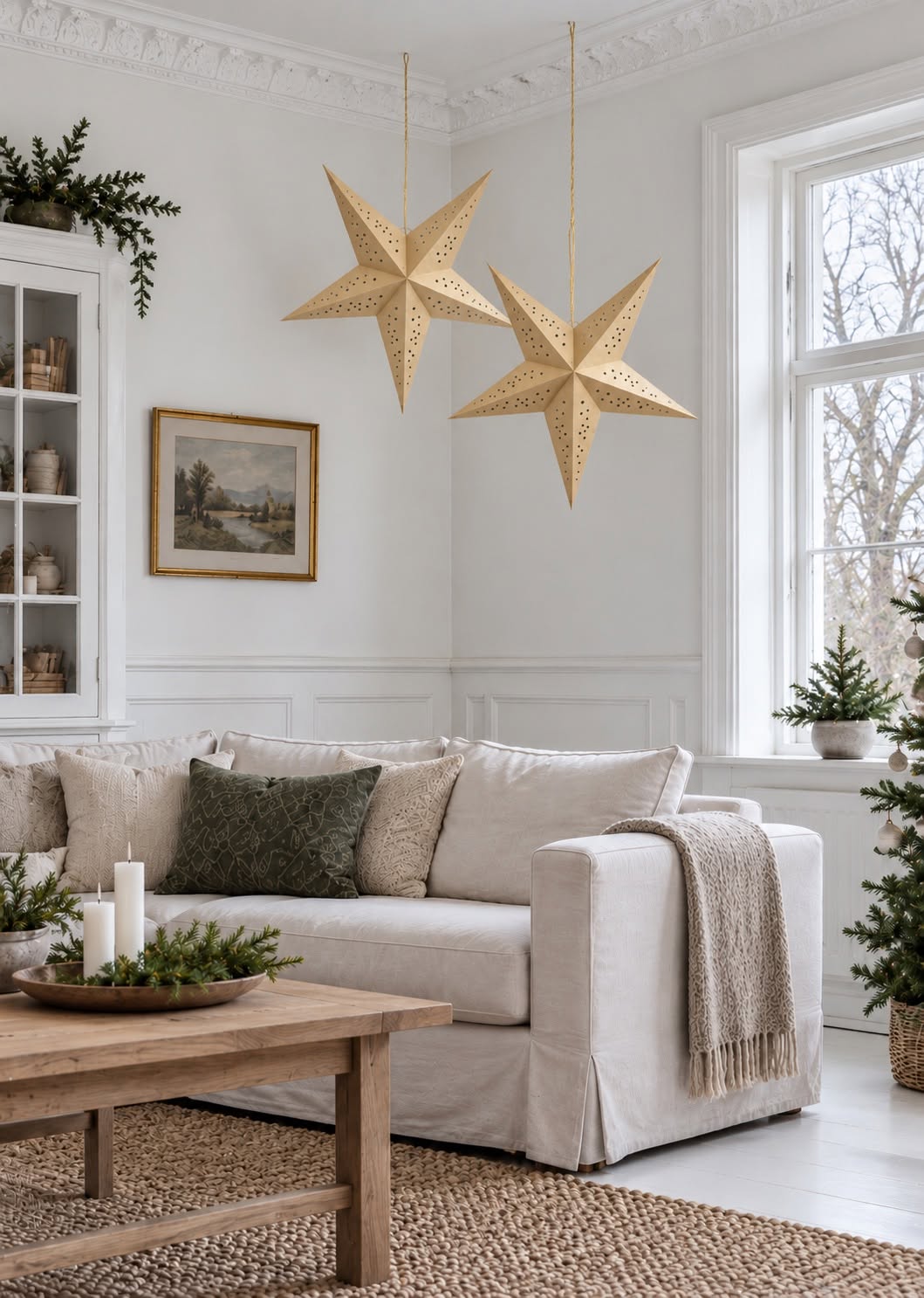 Ster 60 cm met LED-lichtjes - Goud