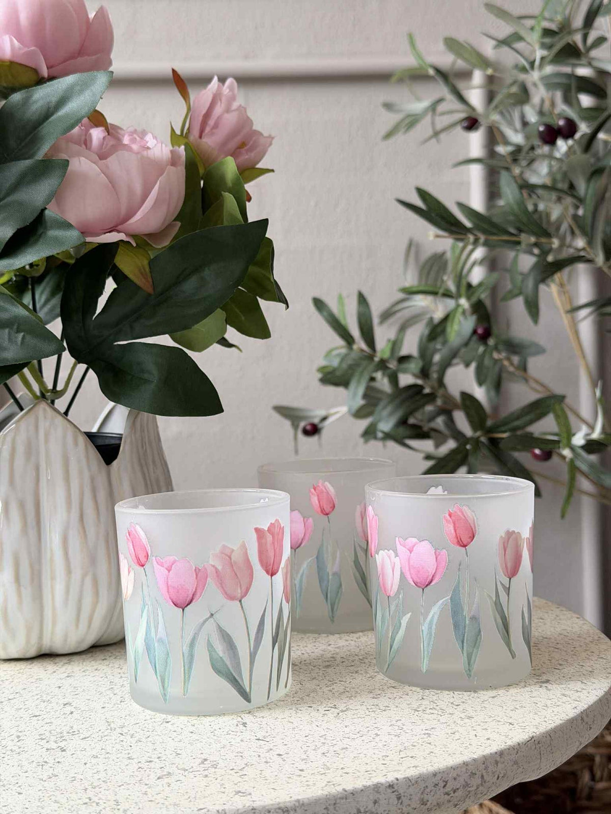 Kaarsenhouders Tulpen 3st.
