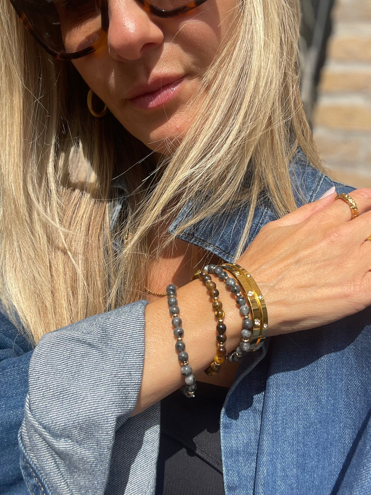 Mindy set met armband en oorbellen - verguld