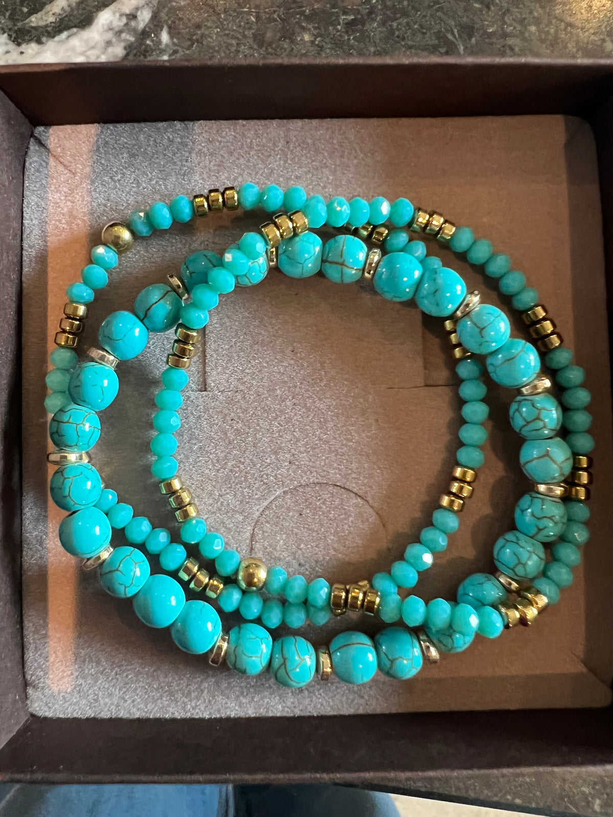 Armband Luna Turkoois – Set van 3 stuks