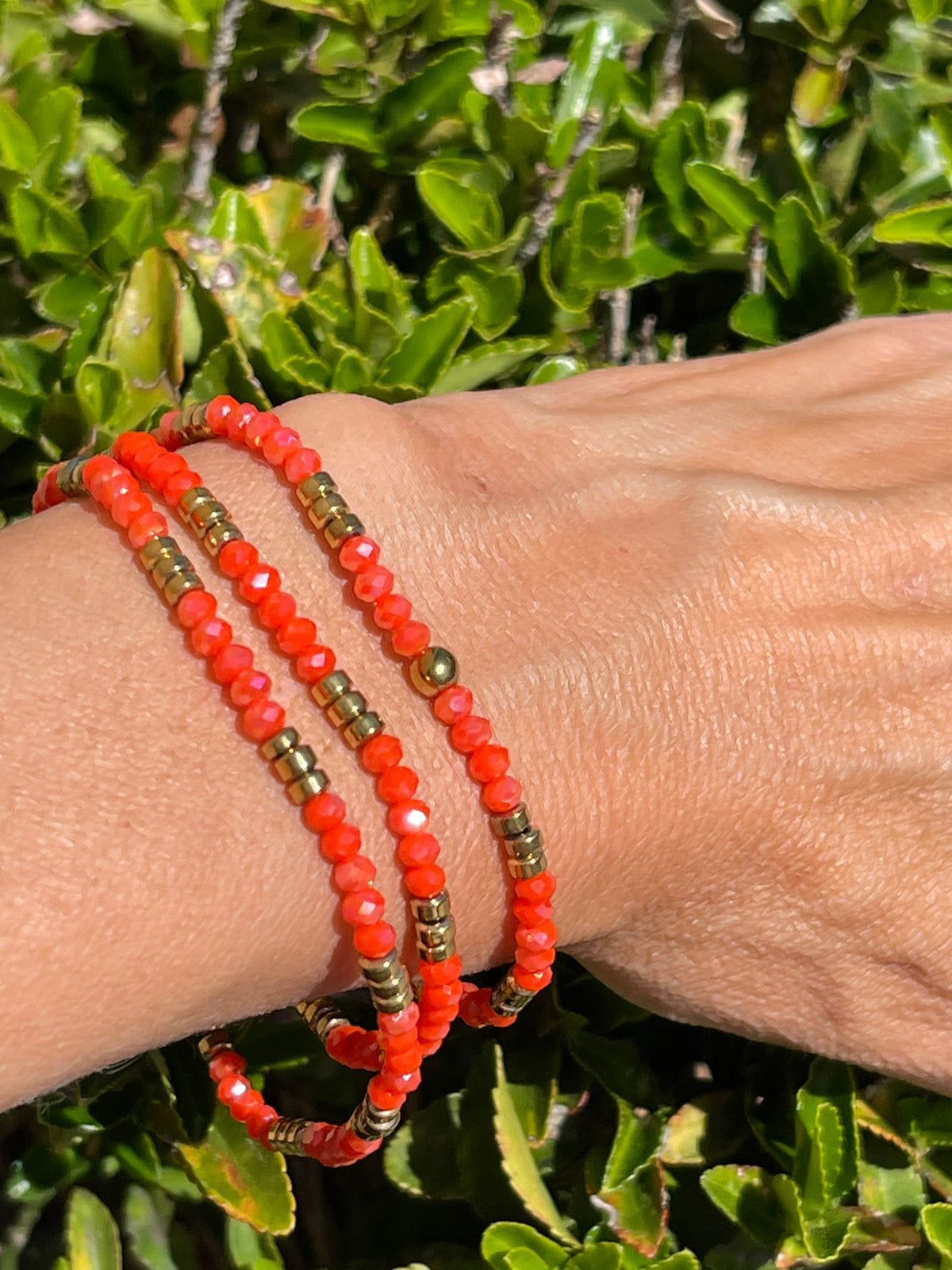 Armband Merle Oranje - Set met 3 stuks