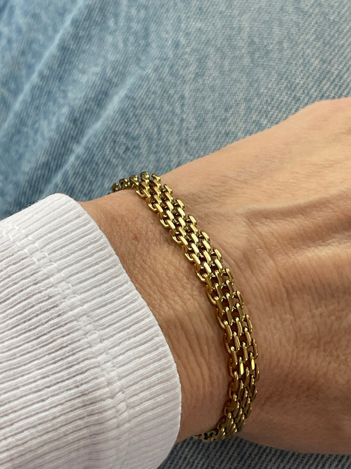Armband Nelly verguld 17cm - Waterbestendig