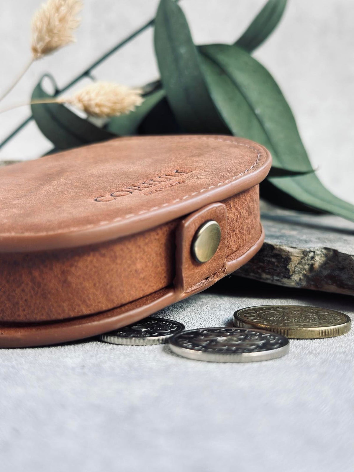 Portemonnee met klep – Cognac
