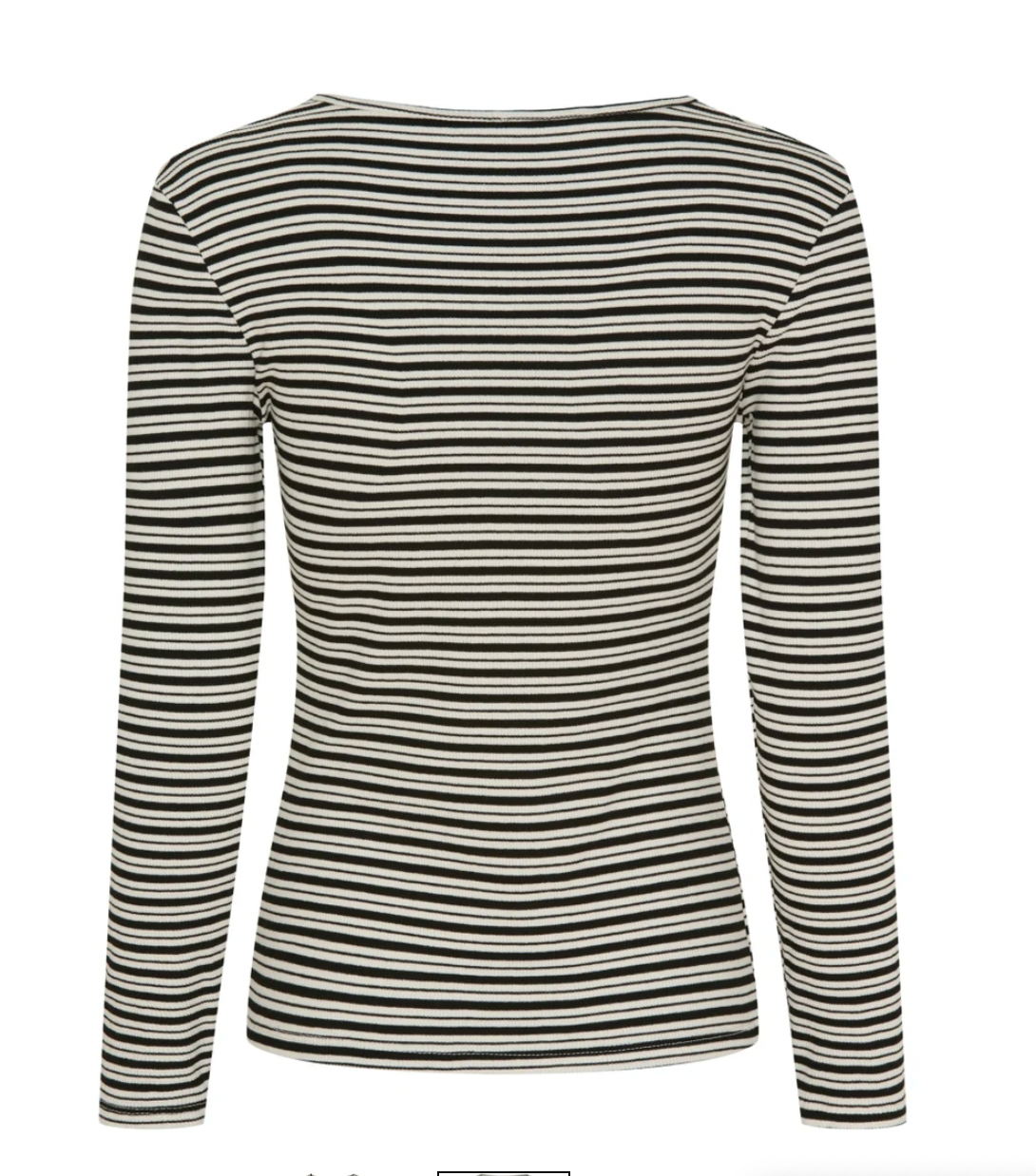 Blouse Christel gestreept - Black / Creme
