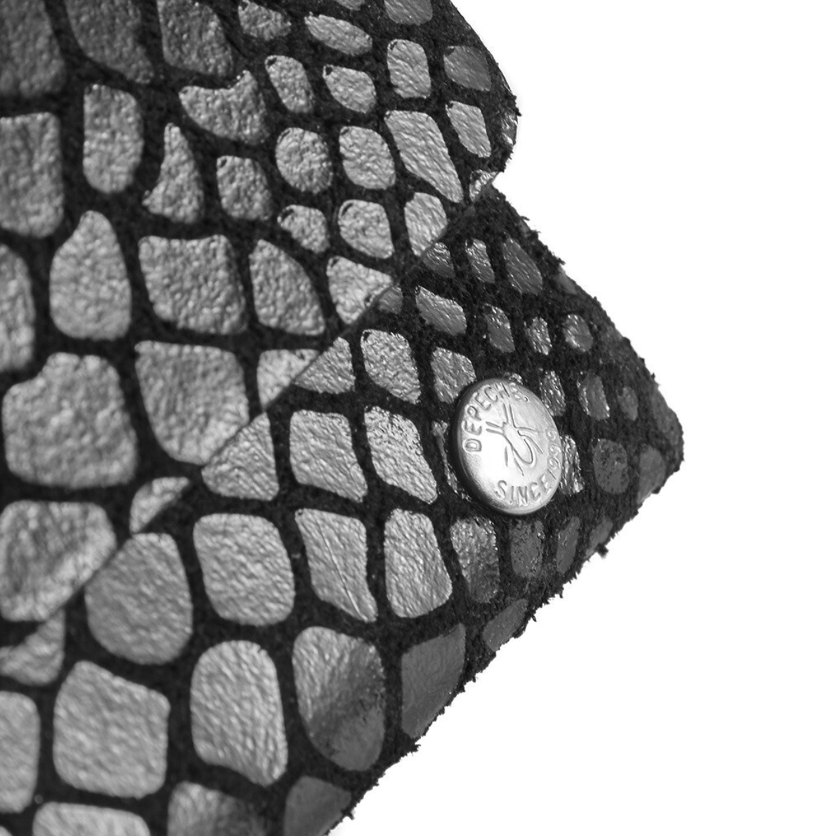 Portemonnee Aura small - Black croco