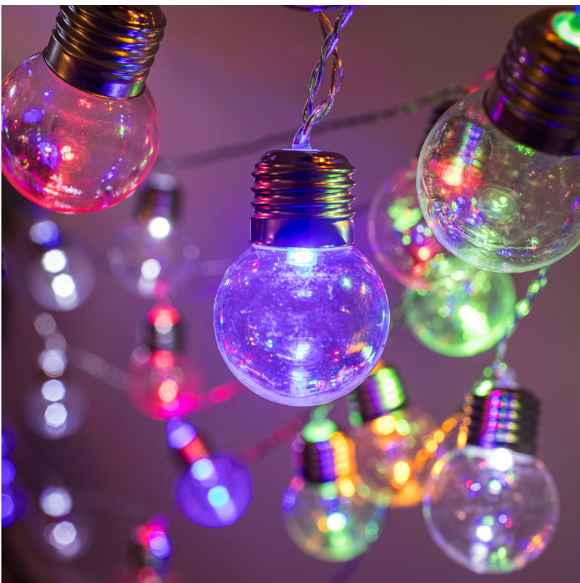 Grote lichtslinger met 50 lampen en timer