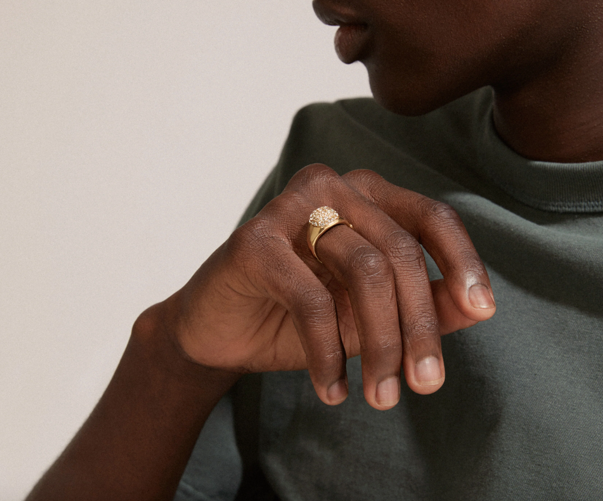 Ring CINDY kristal - Verguld