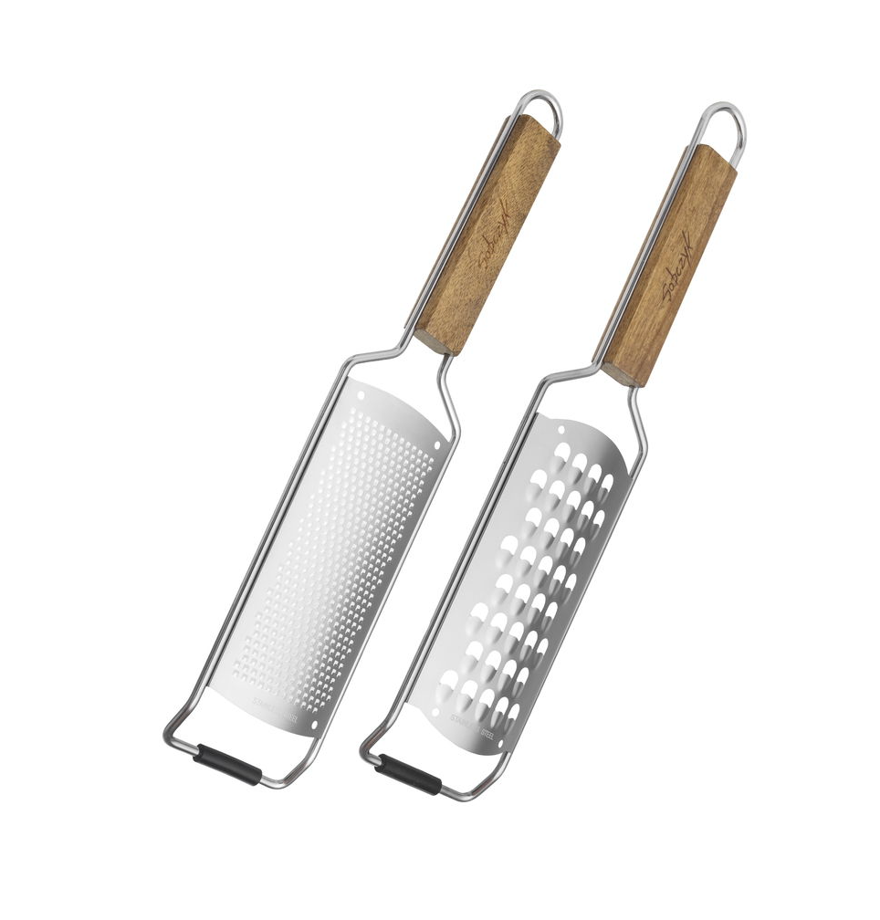 Rasp met houten handgreep - 2 stuks