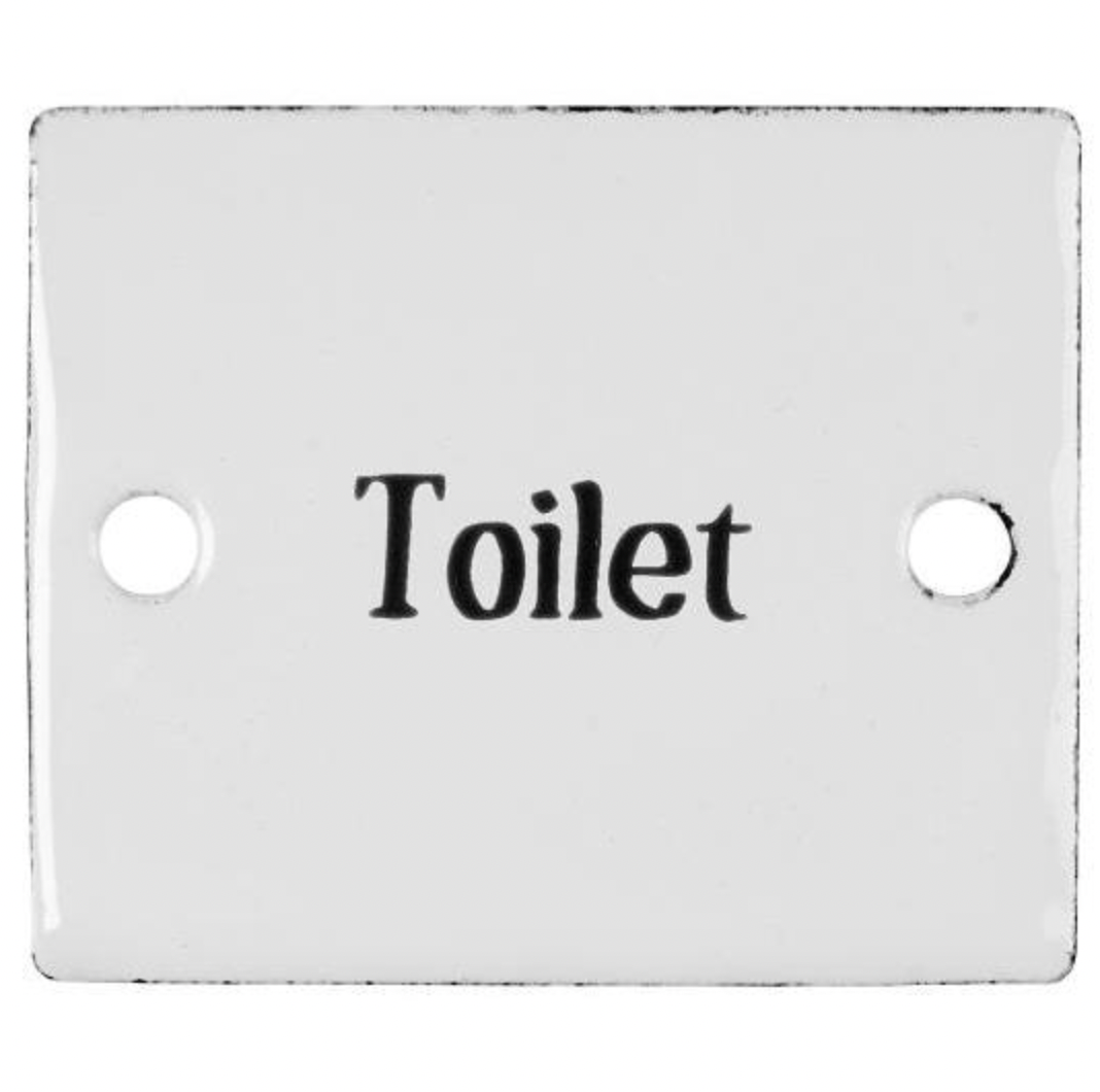 Emaille bordje Toilet