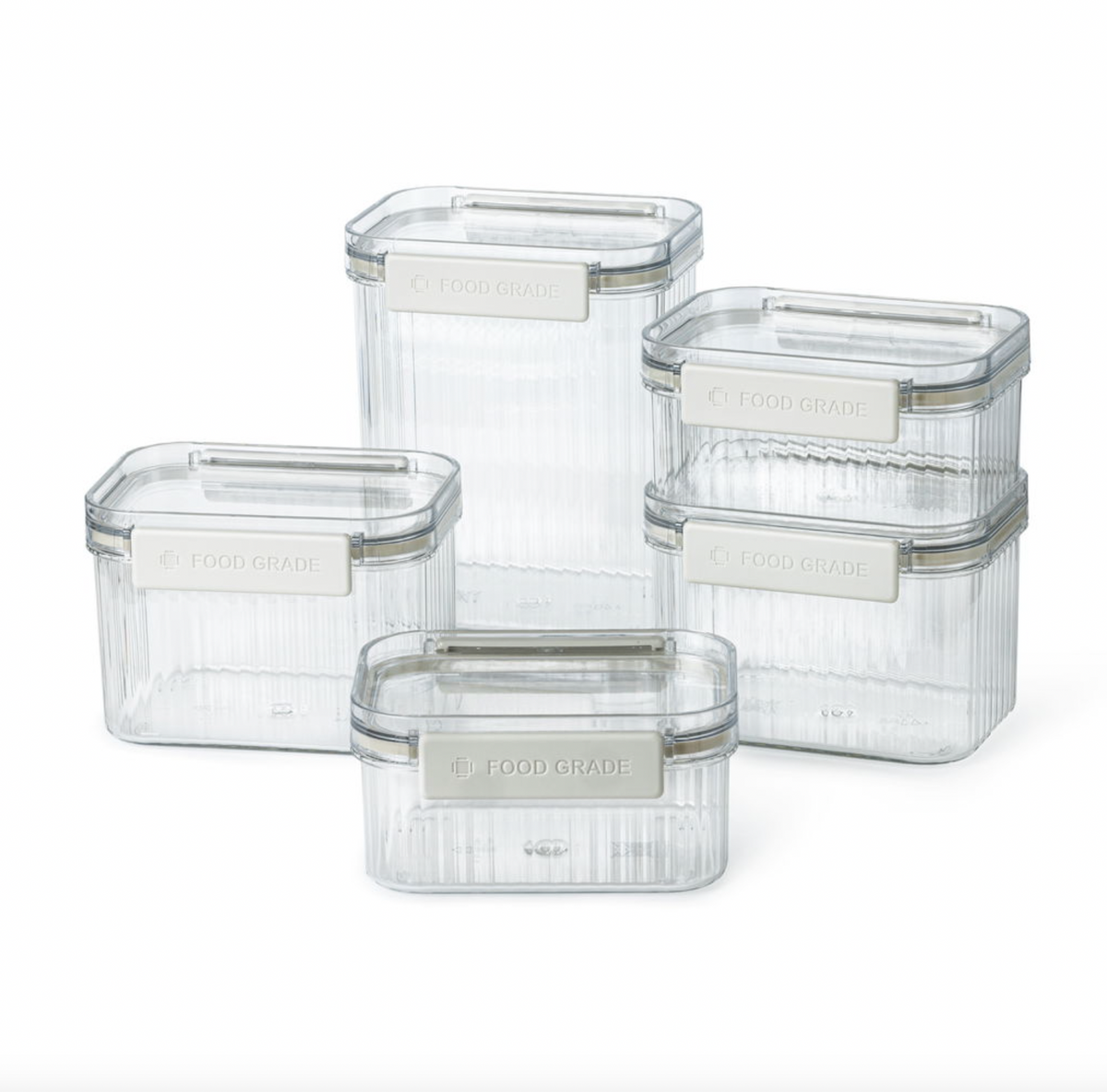 Opbergpotten - set van 5 stuks