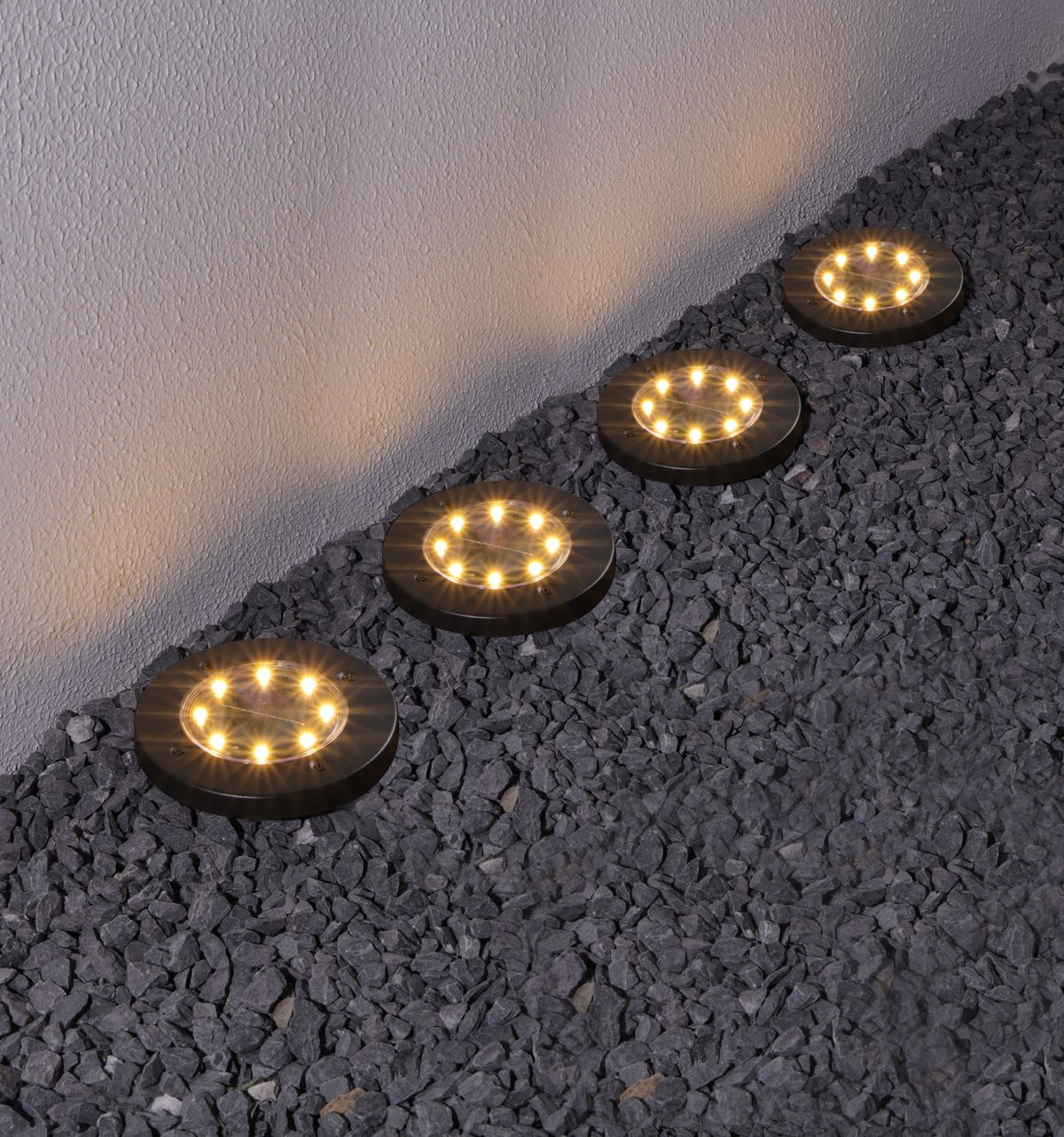 Solar spot - 4 st. Mat zwart