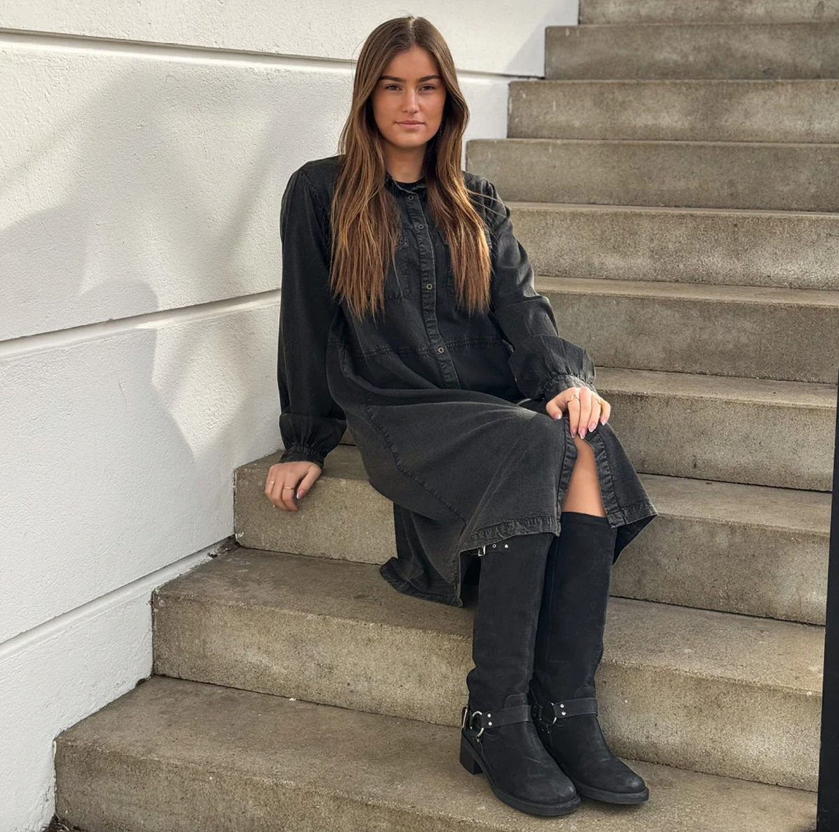 Jurk Victoria - Stone grey