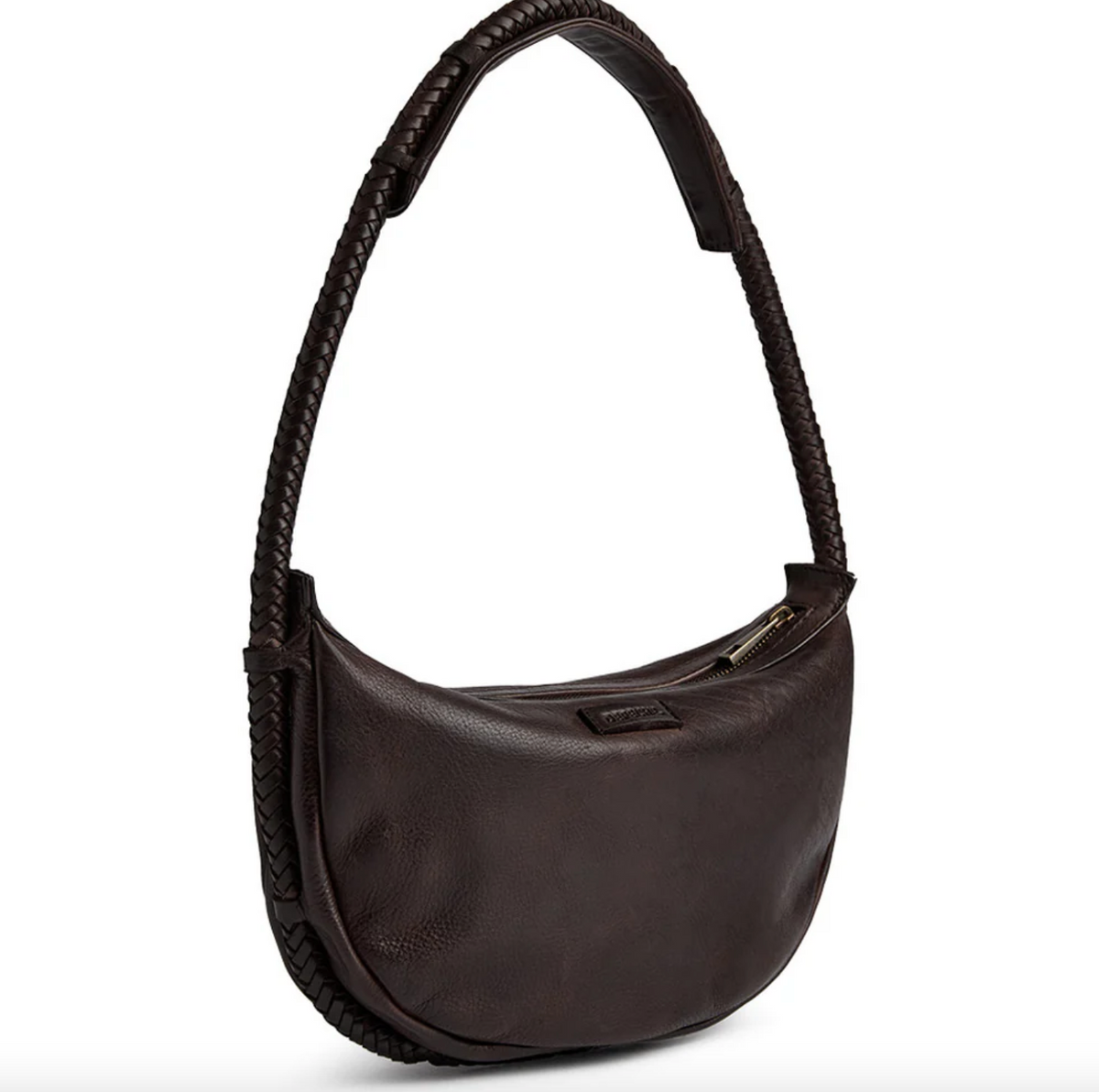 Handtas met mooie gevlochten band - Brown