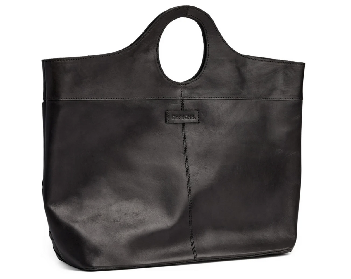 Exclusieve handgevlochten shopper - Black