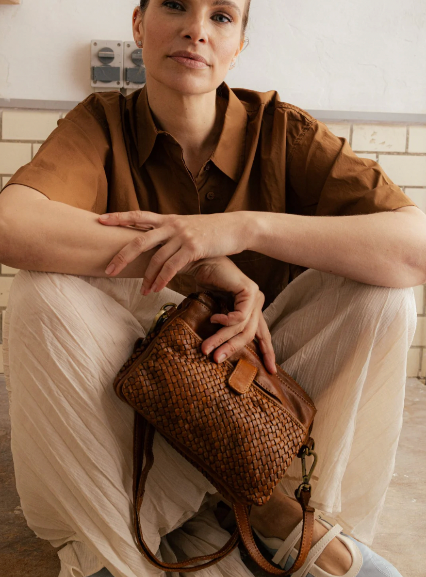 Crossbodytas Marga - Cognac leren