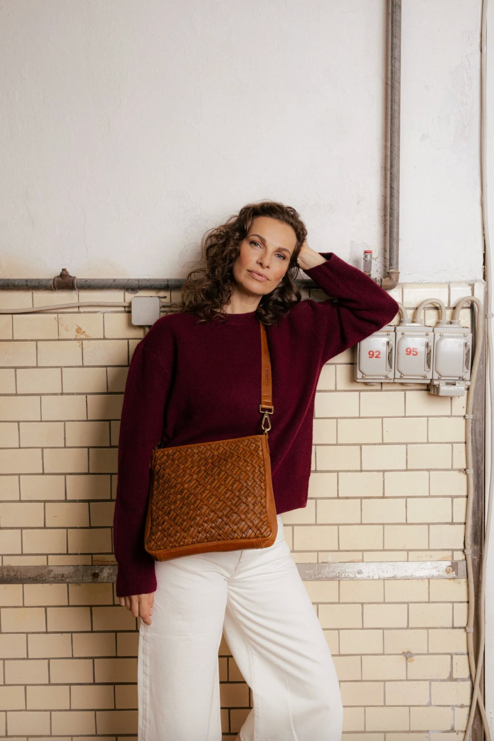 Crossbody Mika medium - Cognac