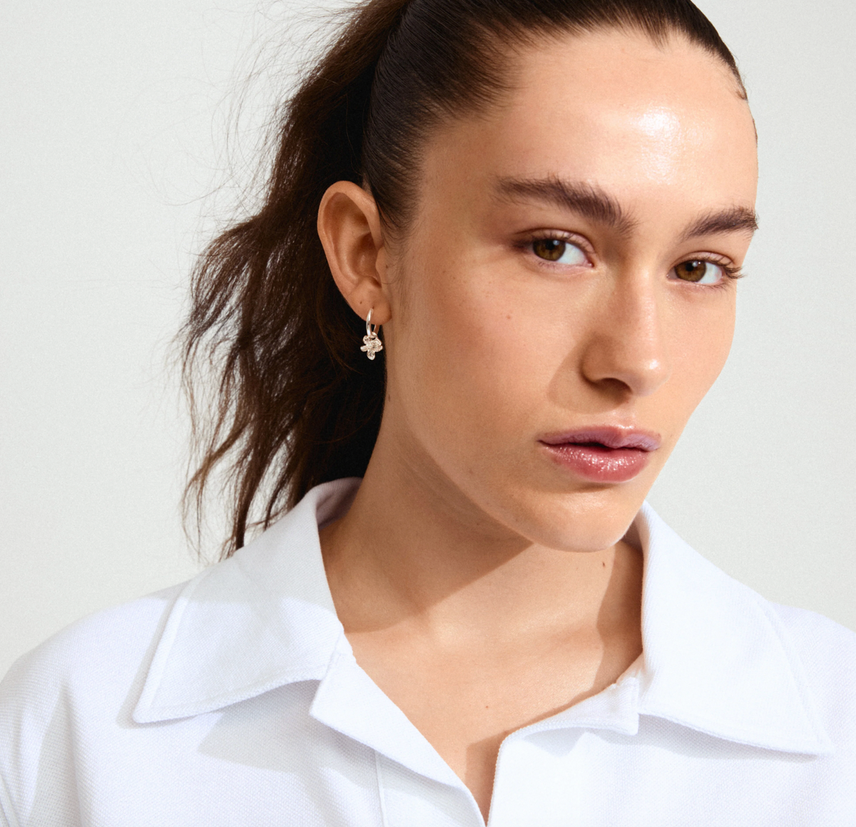 Oorbellen CHARMAINE zilverkleurig gecoat