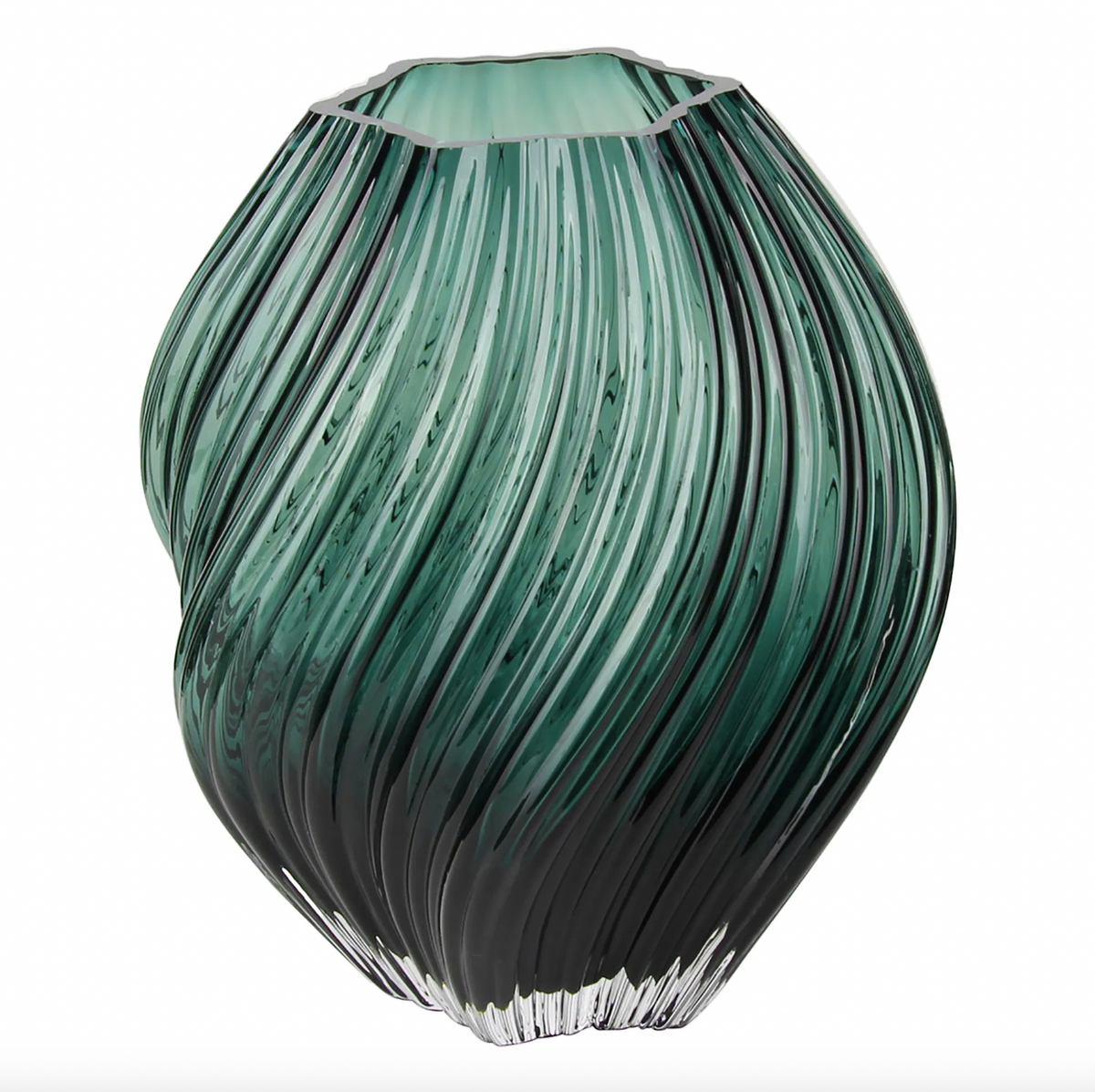 Vaas groen - Mondgeblazen glas