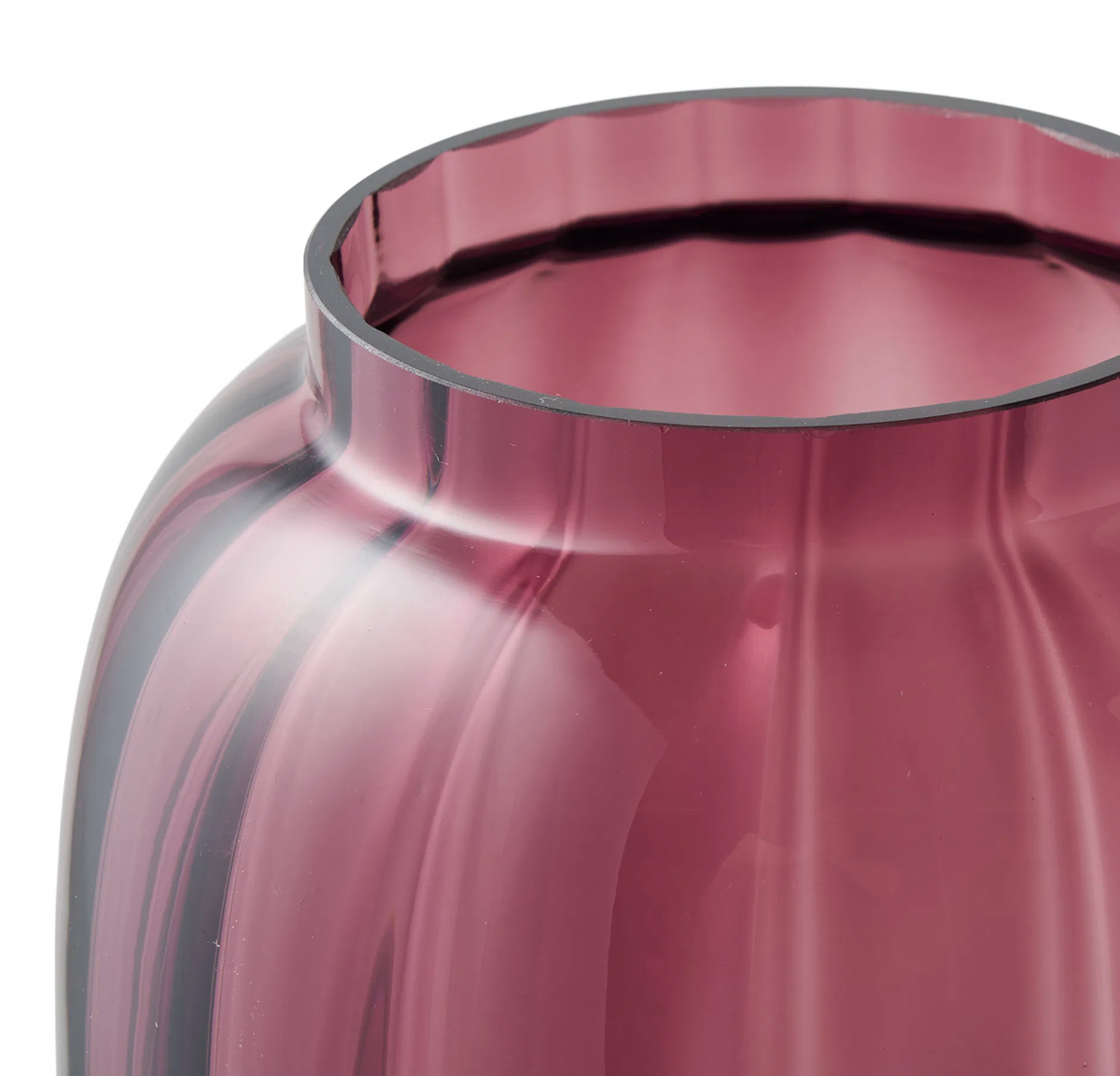 Vaas bordeaux - Mondgeblazen glas