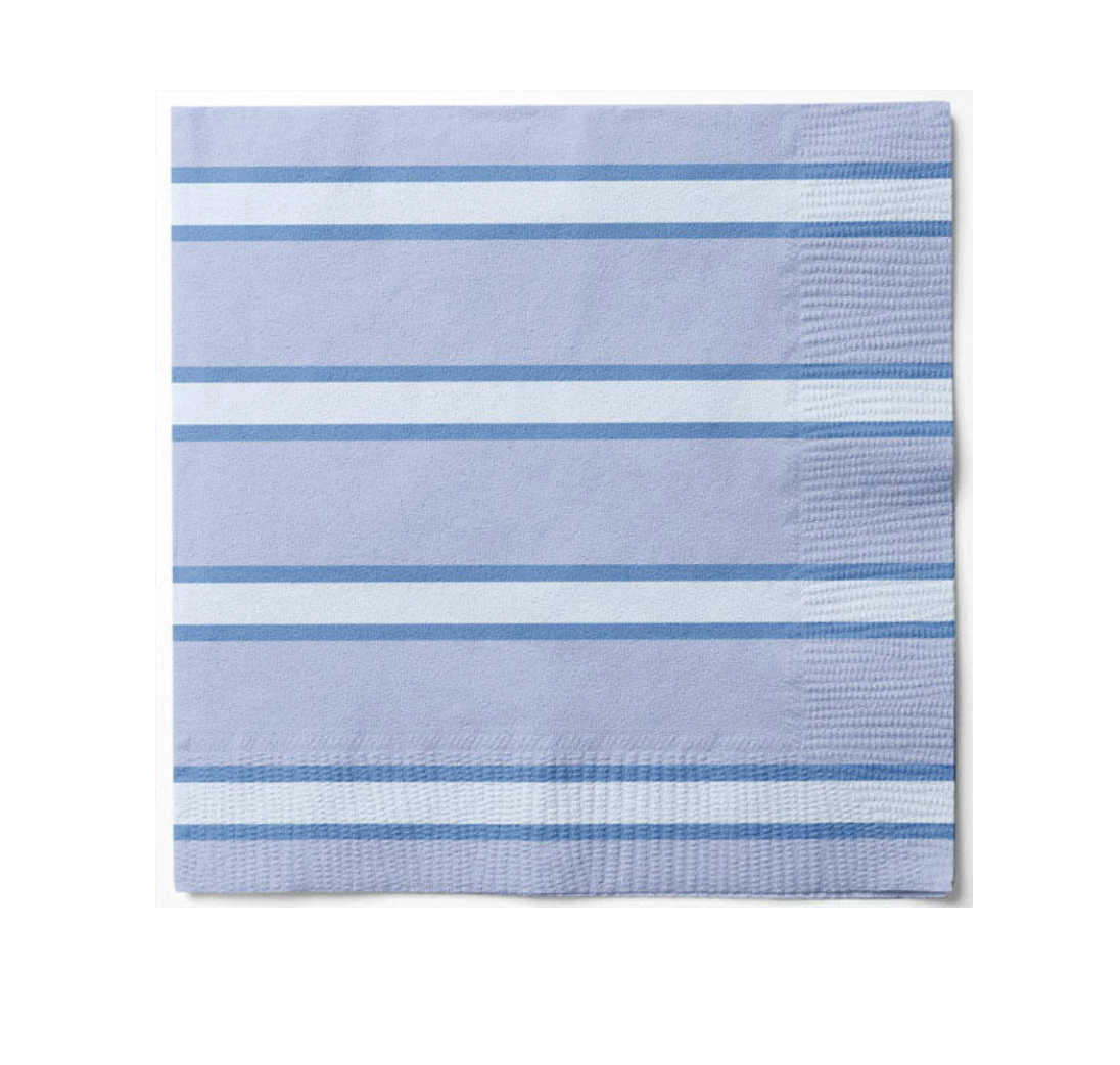 Servietten blue strip - 20 stuks