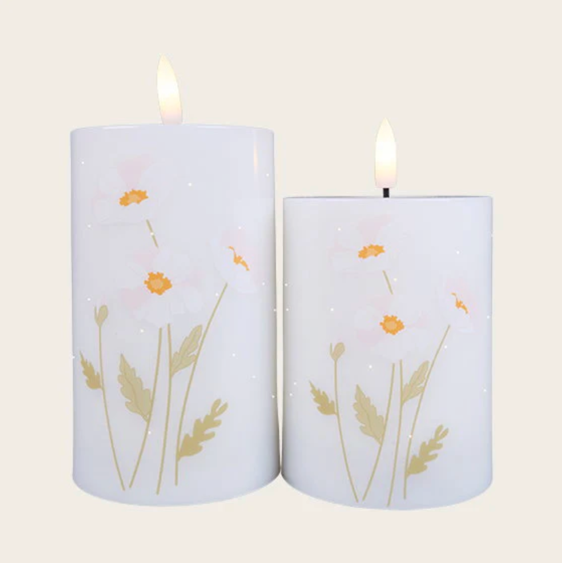 LED blokkaars TWINKLE Poppy Rose - Set van 2st.