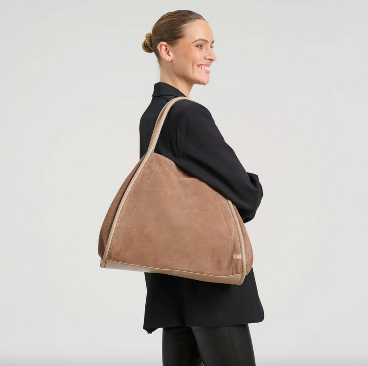 Shopper Suède - Taupe