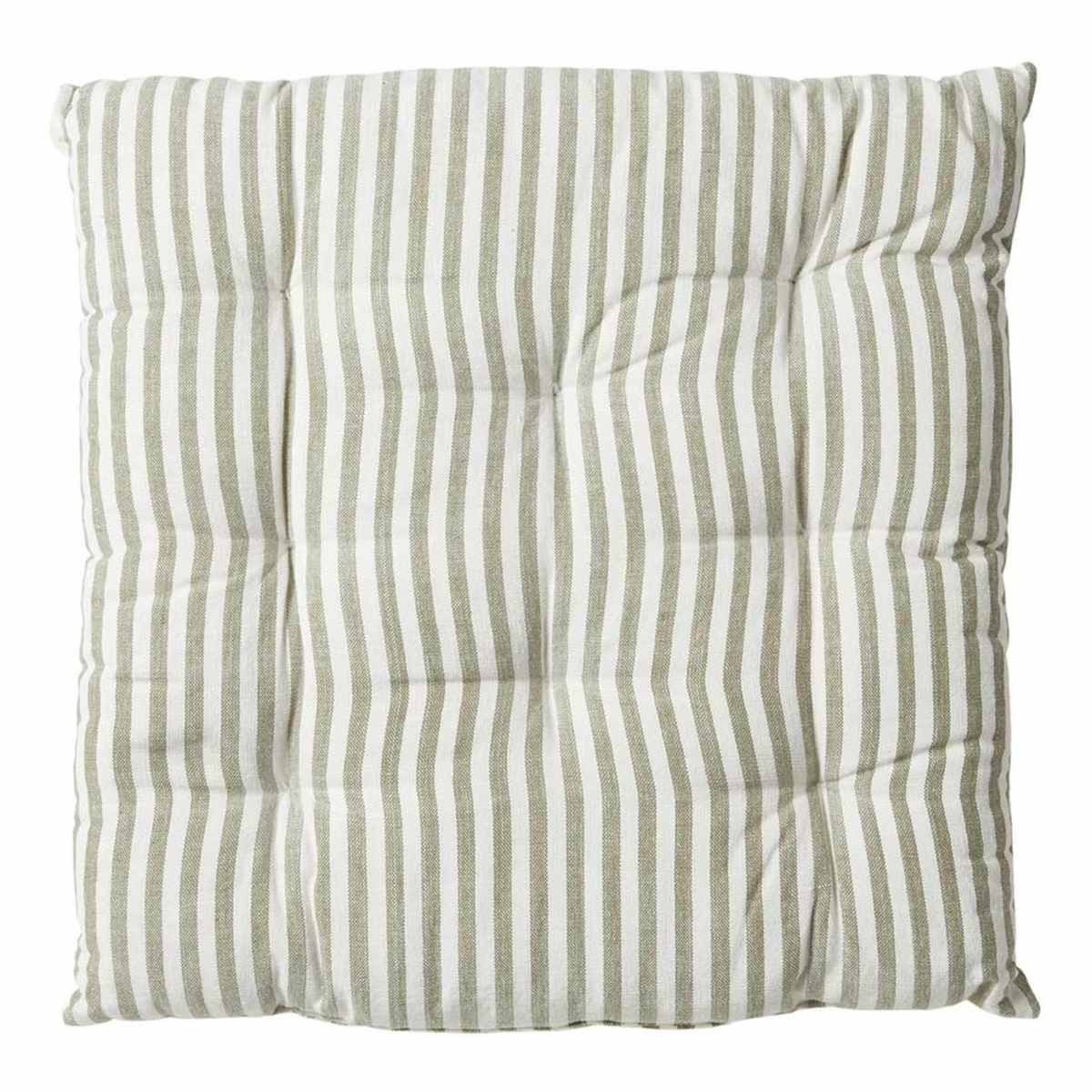 Tuinkussen futon – Gestreept saliegroen 40×40