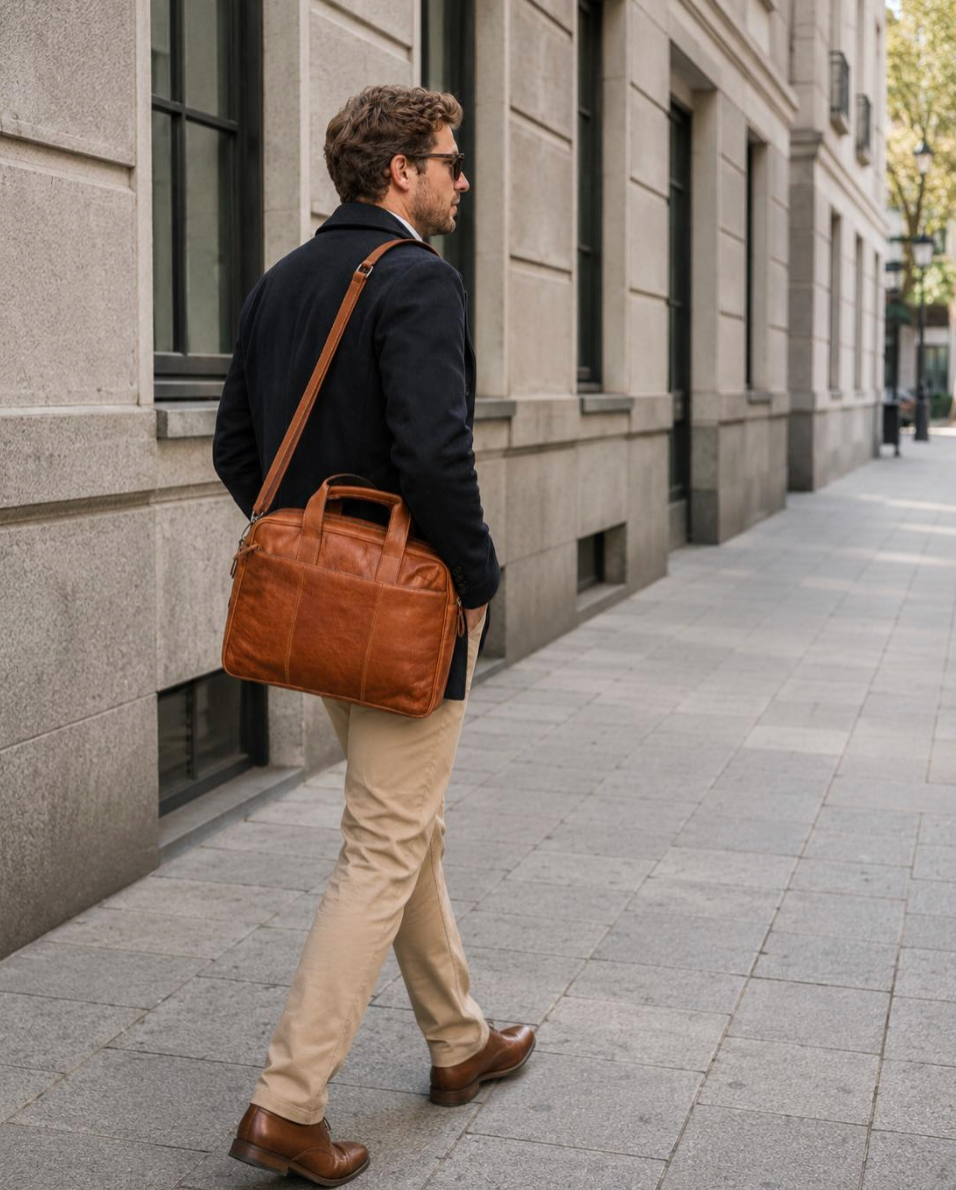 Laptoptas BELLO - Cognac