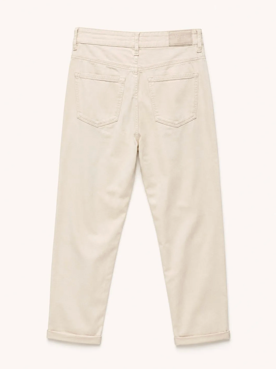 Broek Mom Fit Canvas