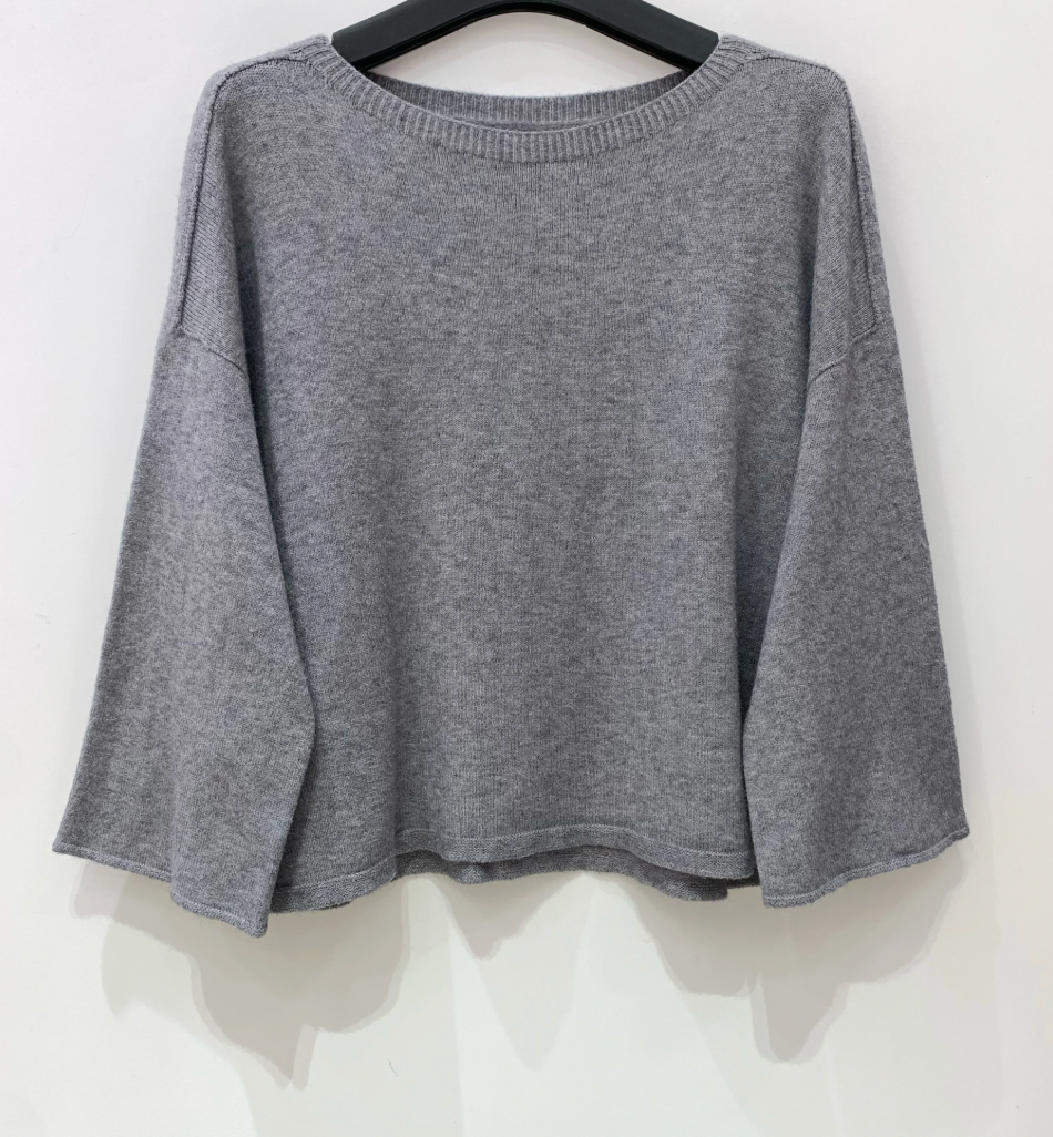 Sweater met 3/4-mouwen - Grey