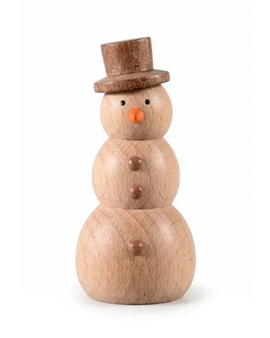 Sneeuwman - wood – decoratief figuur