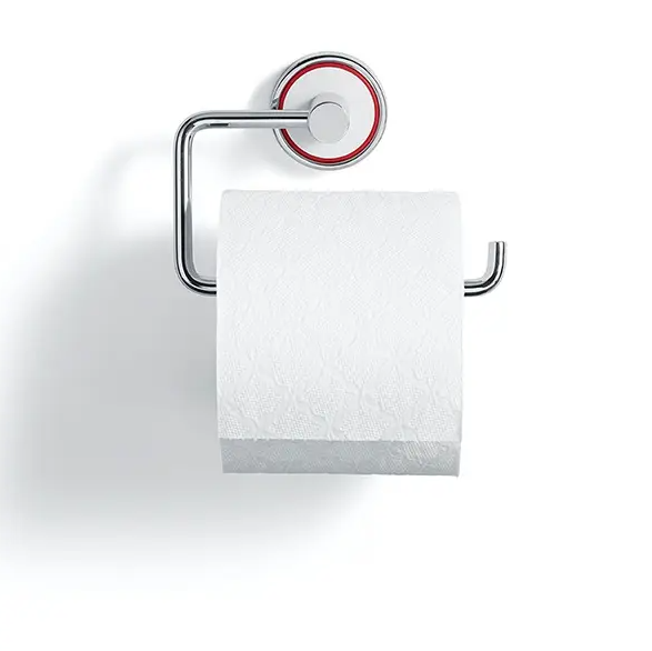Toiletrolhouder Mafalda – Chroom en wit