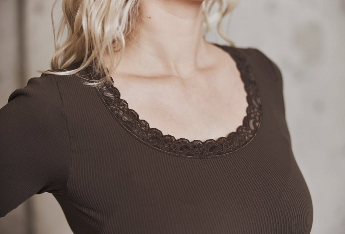 Blouse Frida microvezel - Caffe