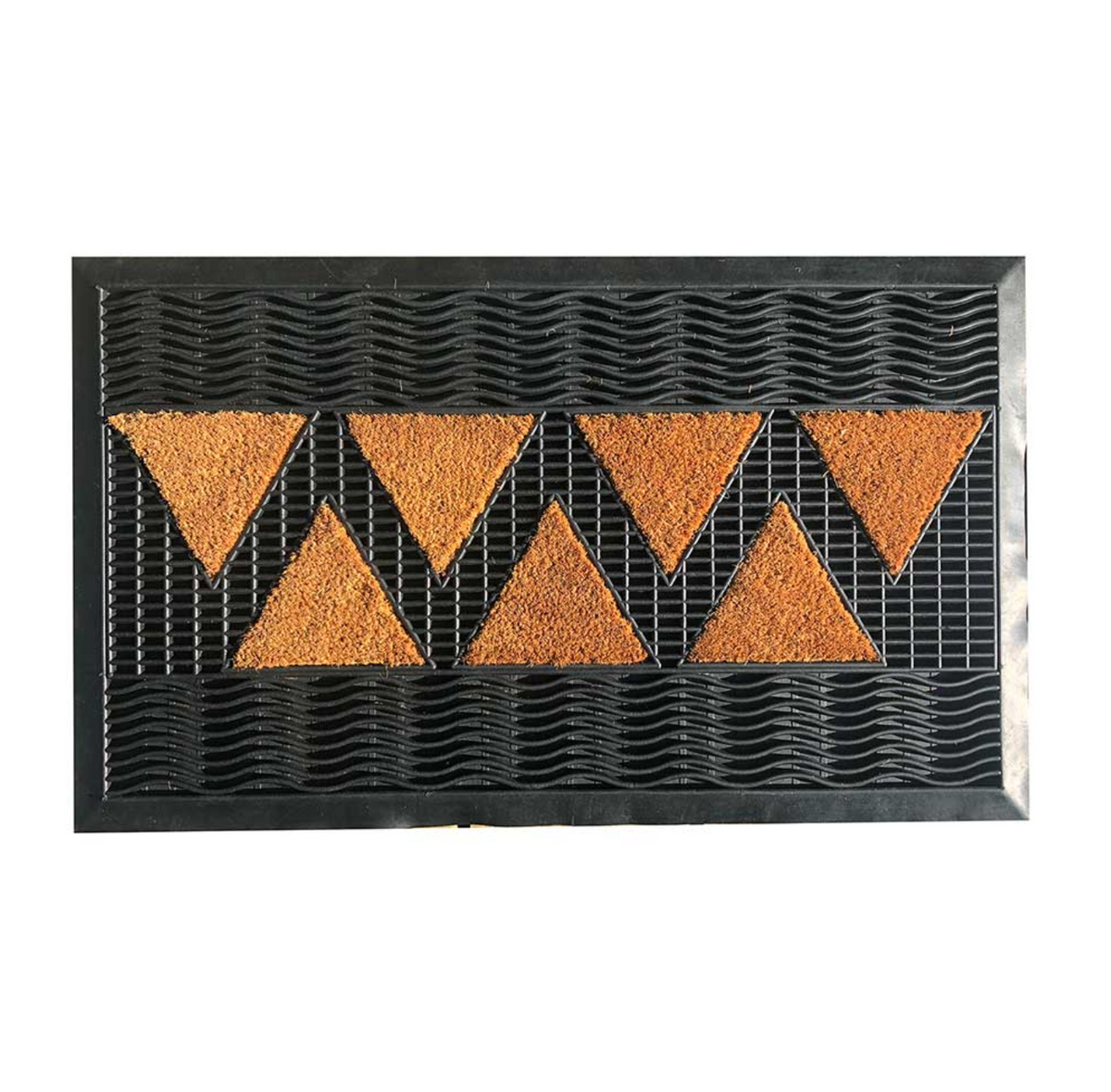 Deurmat - Rubber en kokos ZIG ZAG 45x75