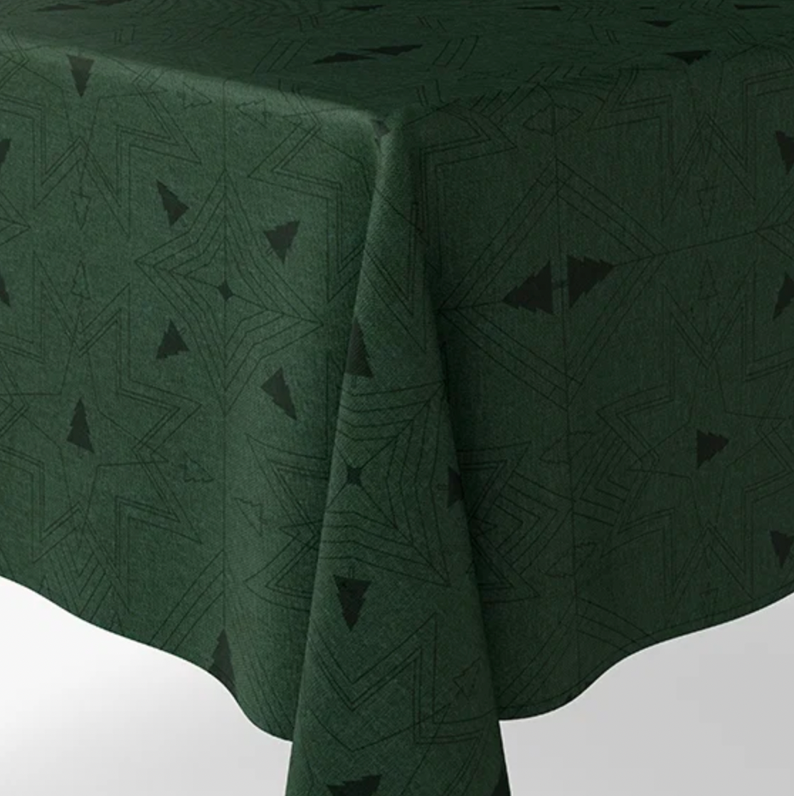 Kersttafellaken Jacquard - Groen 240cm