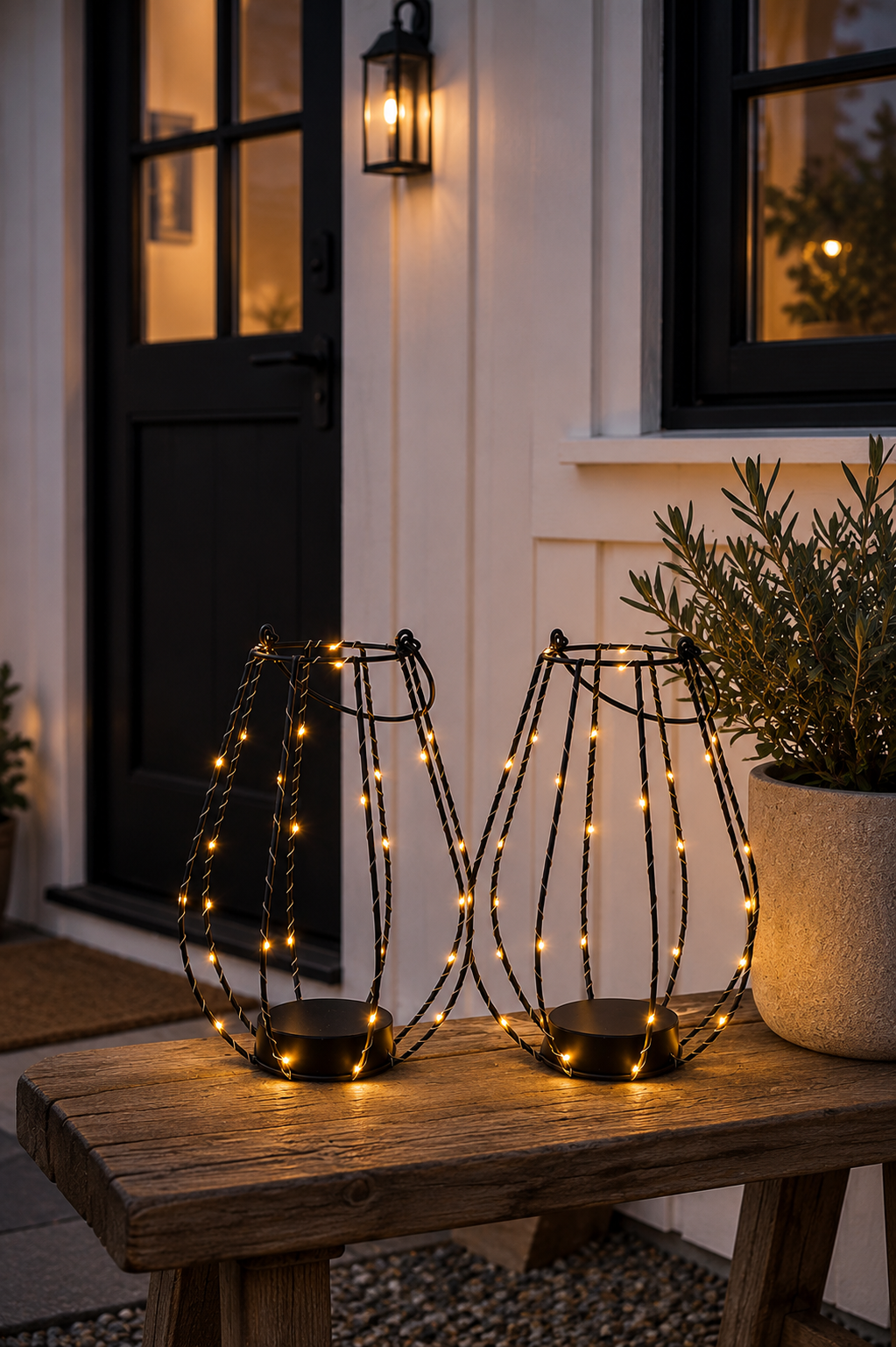 Laterne HOLLY - Set van 2 stuks