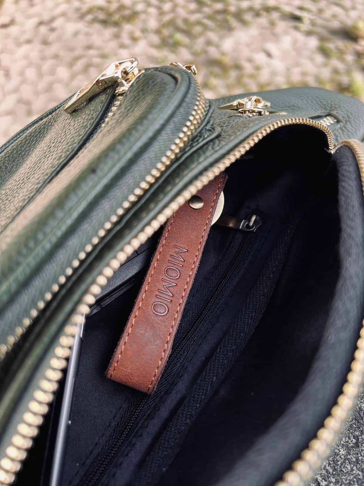 Bumbag MAY - Dark green med Guld - VIAMAJA.DK