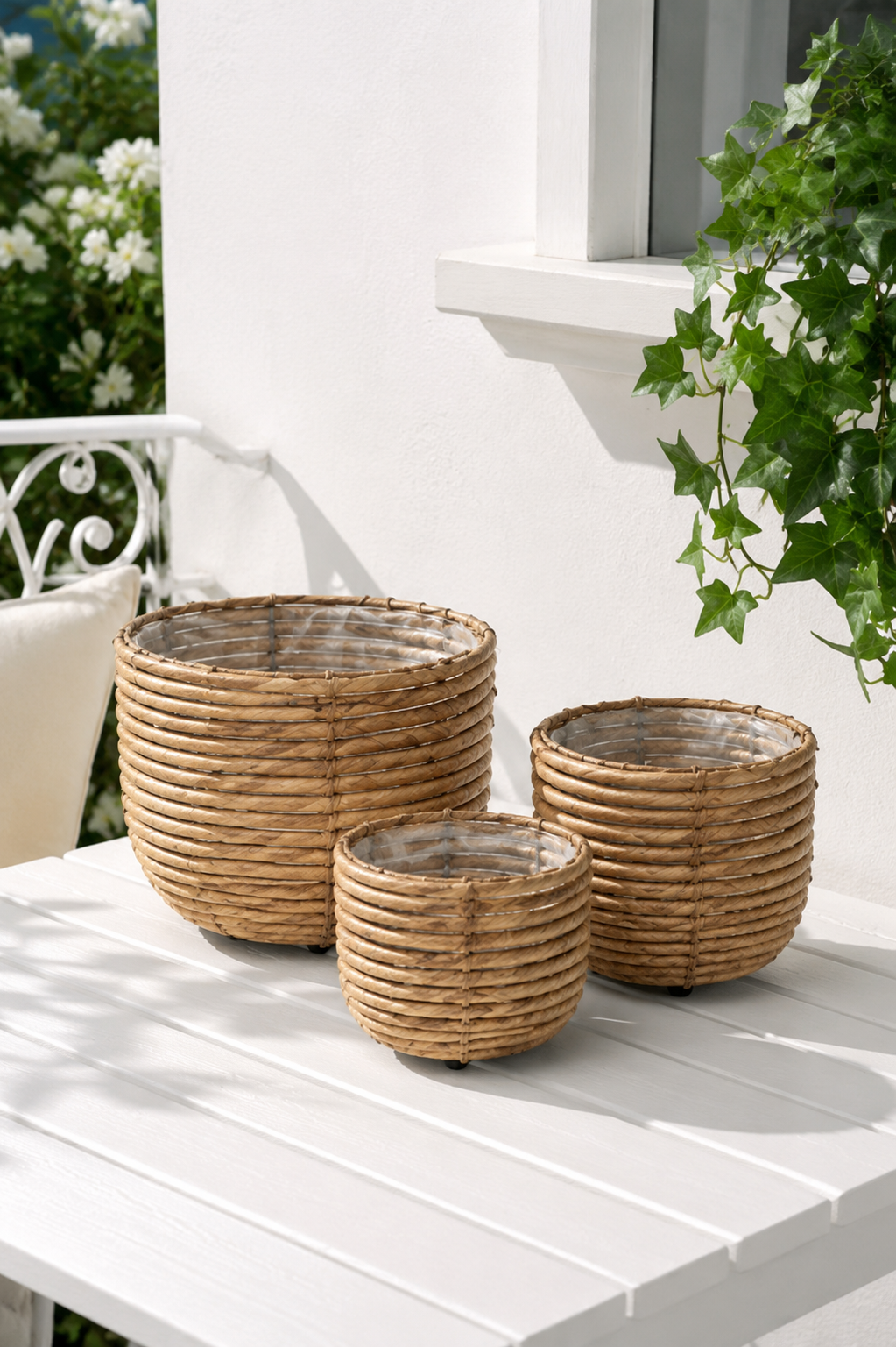 Mandenset Rattan - Naturel 3 st.