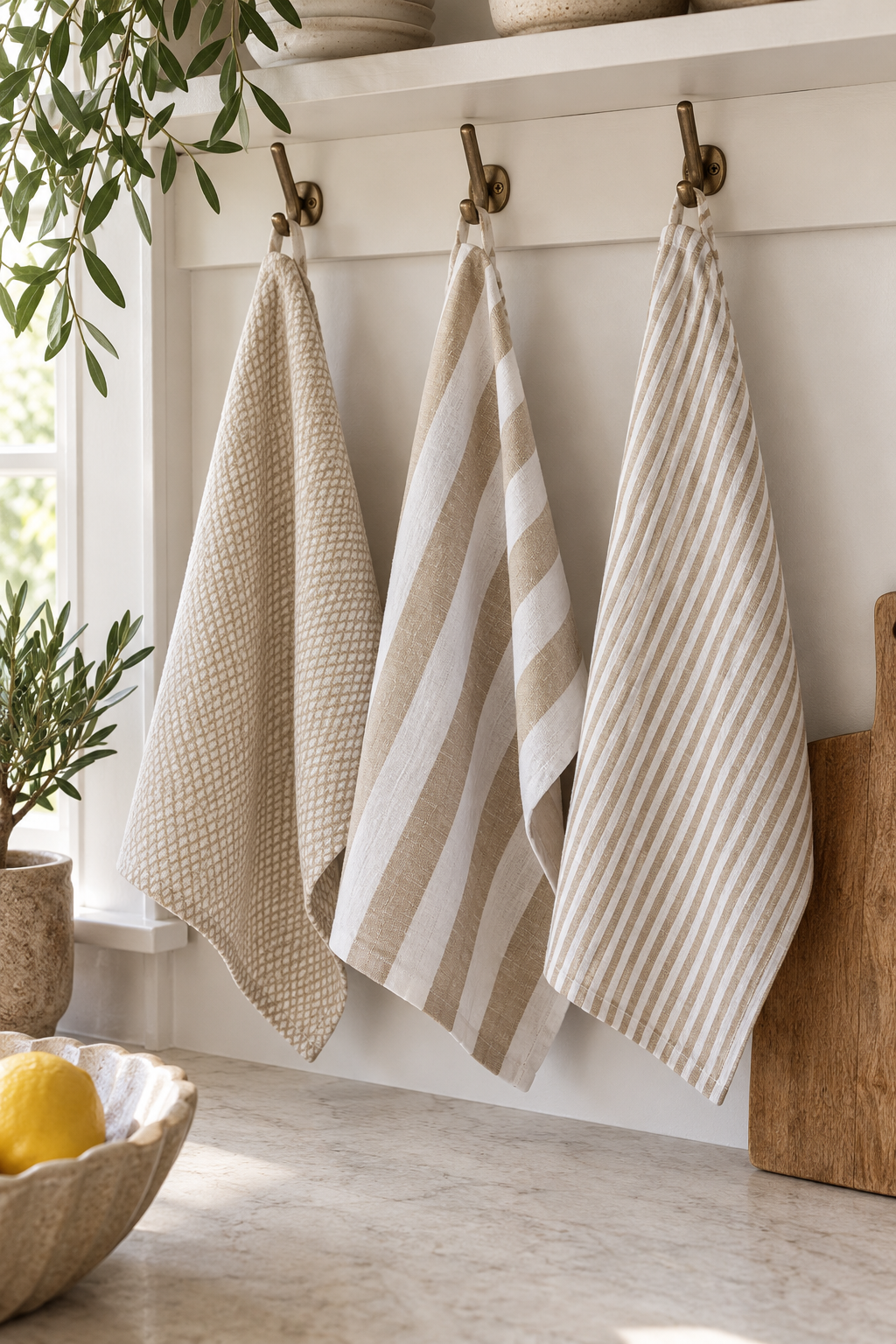 Theedoek Beige - Pakket met 3 st.