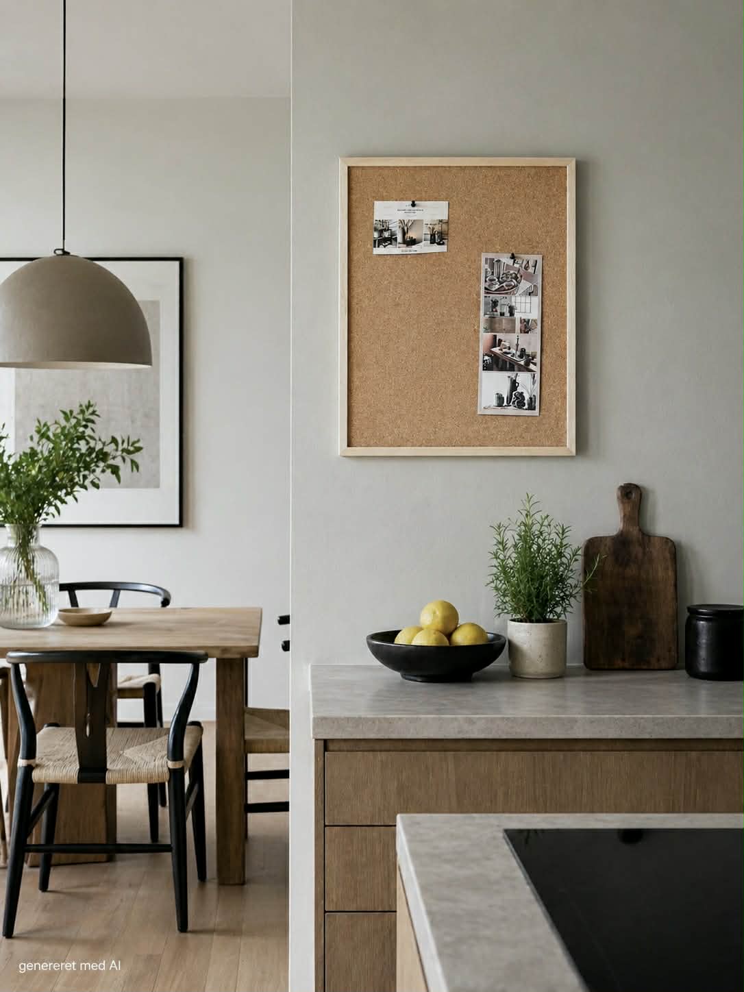 Prikbord kurk 40x60cm - Stevig frame Natur