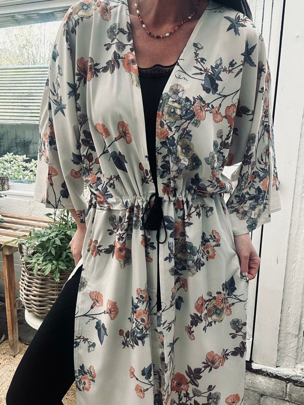 Kimono Flora Silk - VIAMAJA.DK