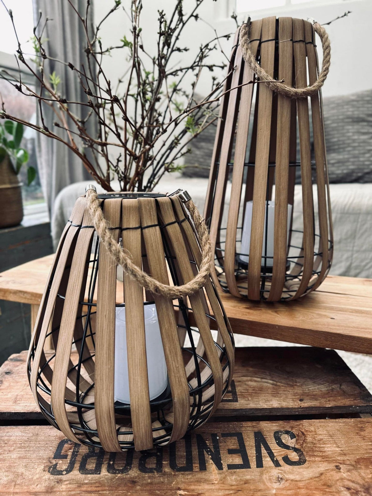 Lanterne med solceller – Nature 30cm - VIAMAJA.DK