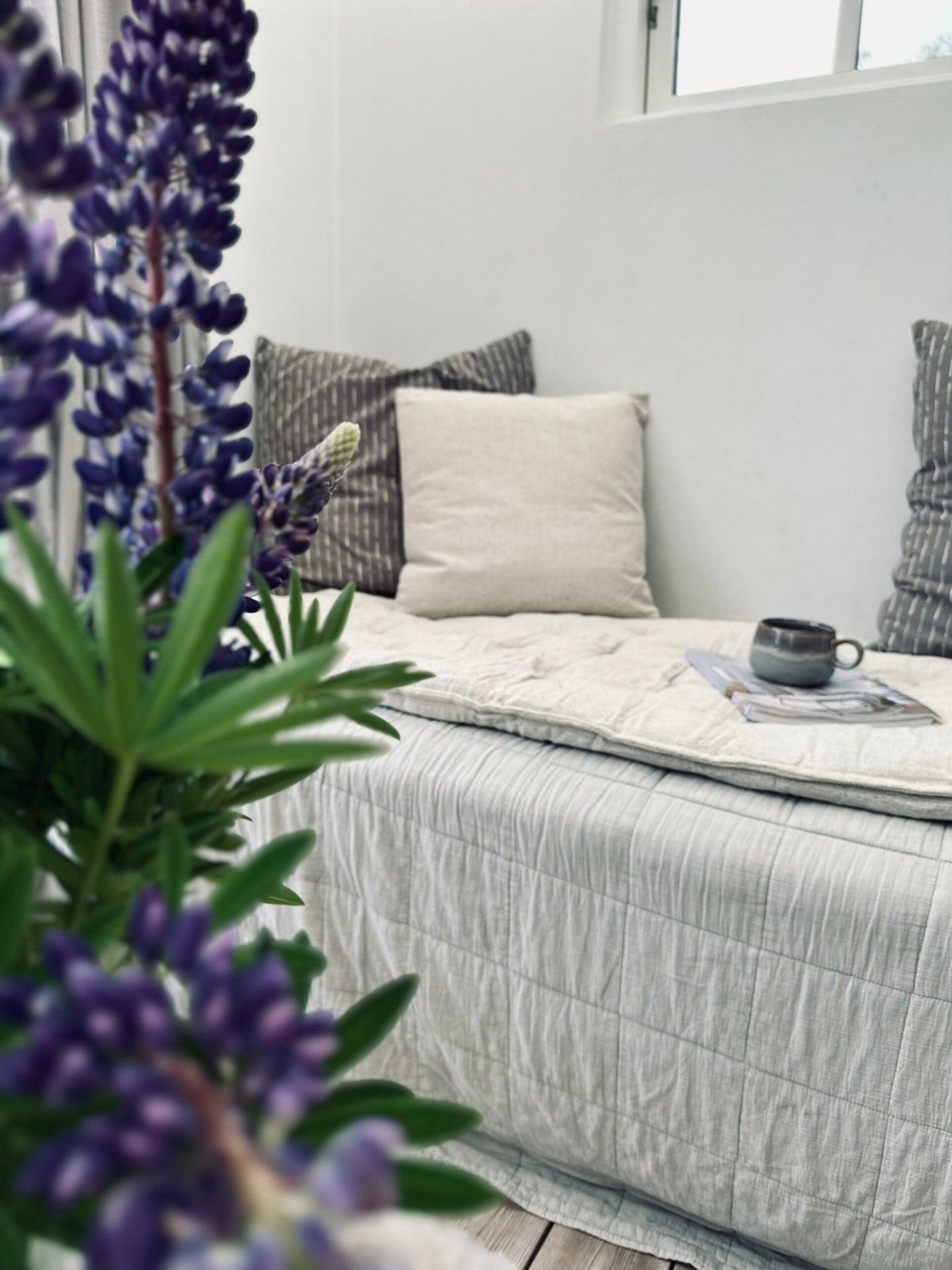 Pude med fyld SKAGEN – 50×50 Natur - VIAMAJA.DK