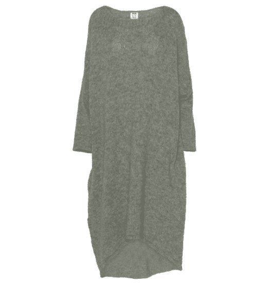 Strik kjole Cozy - Dusty green - Onesize - VIAMAJA.DK